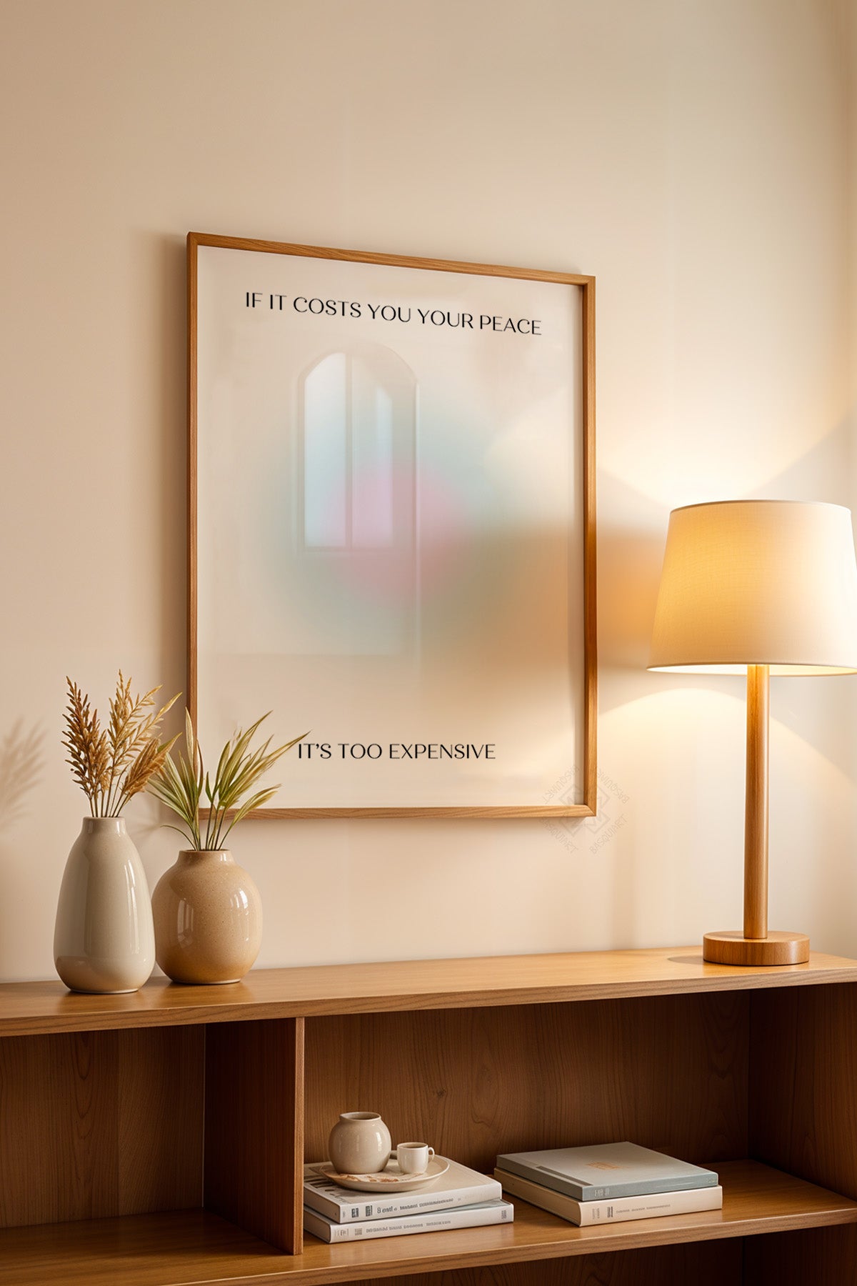 Aura Serisi Ahşap Çerçeveli Poster, Tablo No:88