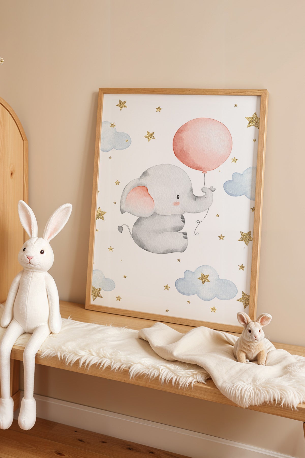 Çocuk Odası, Bebek Odası Ahşap Çerçeveli Poster, Tablo No:25