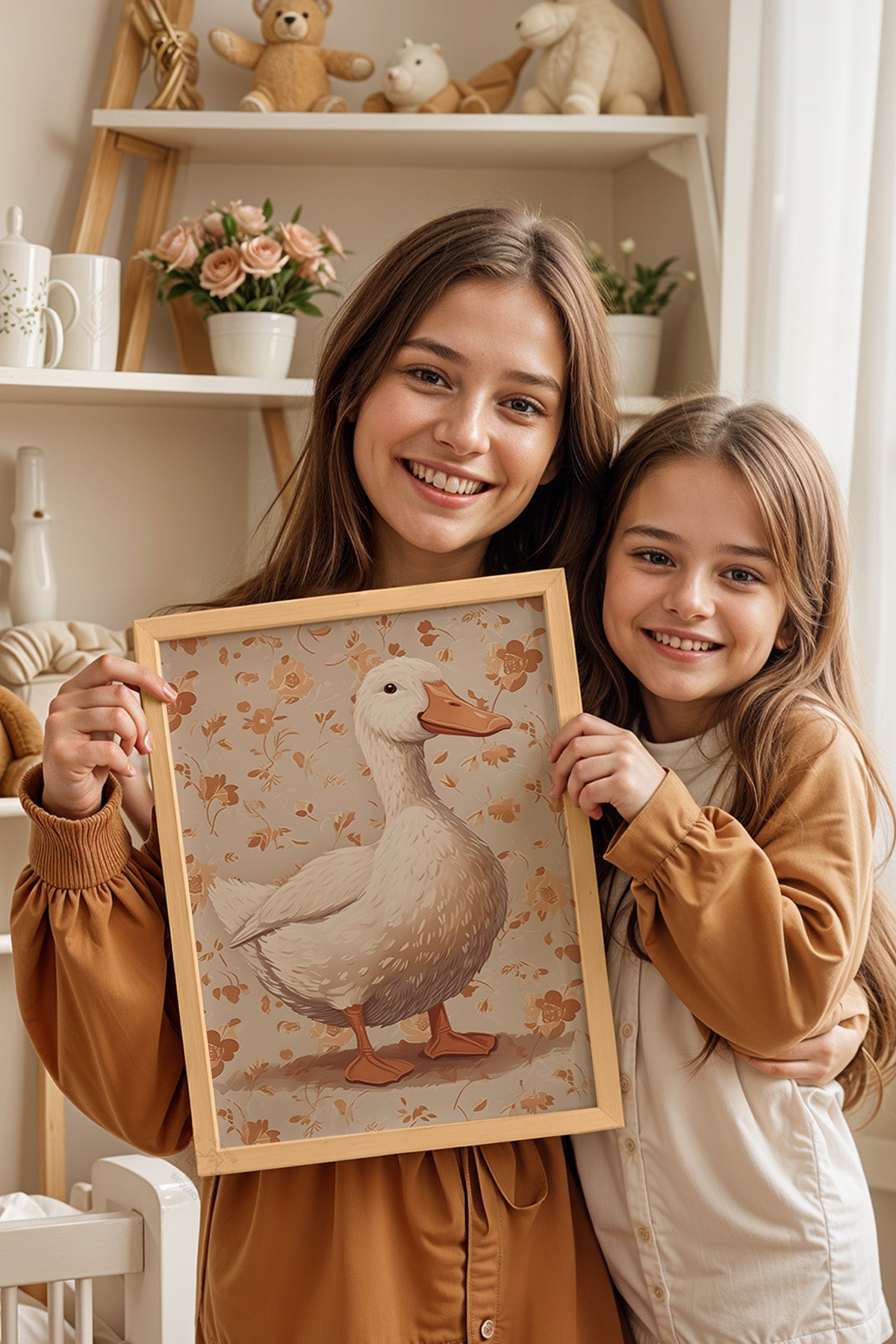 Çocuk Odası, Bebek Odası Ahşap Çerçeveli Poster, Tablo No:60