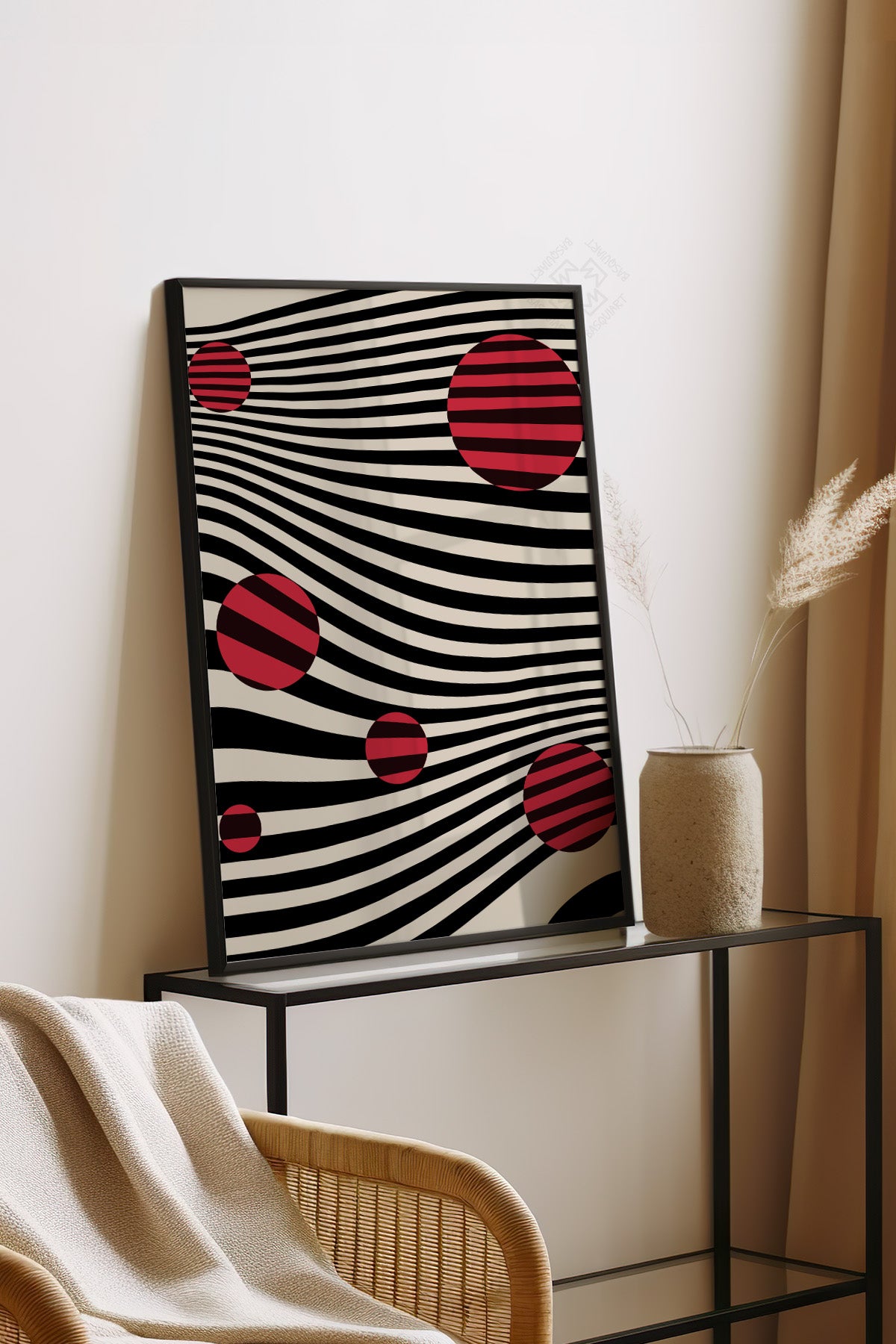 Bauhaus Serisi Siyah Çerçeveli Poster, Tablo No:32