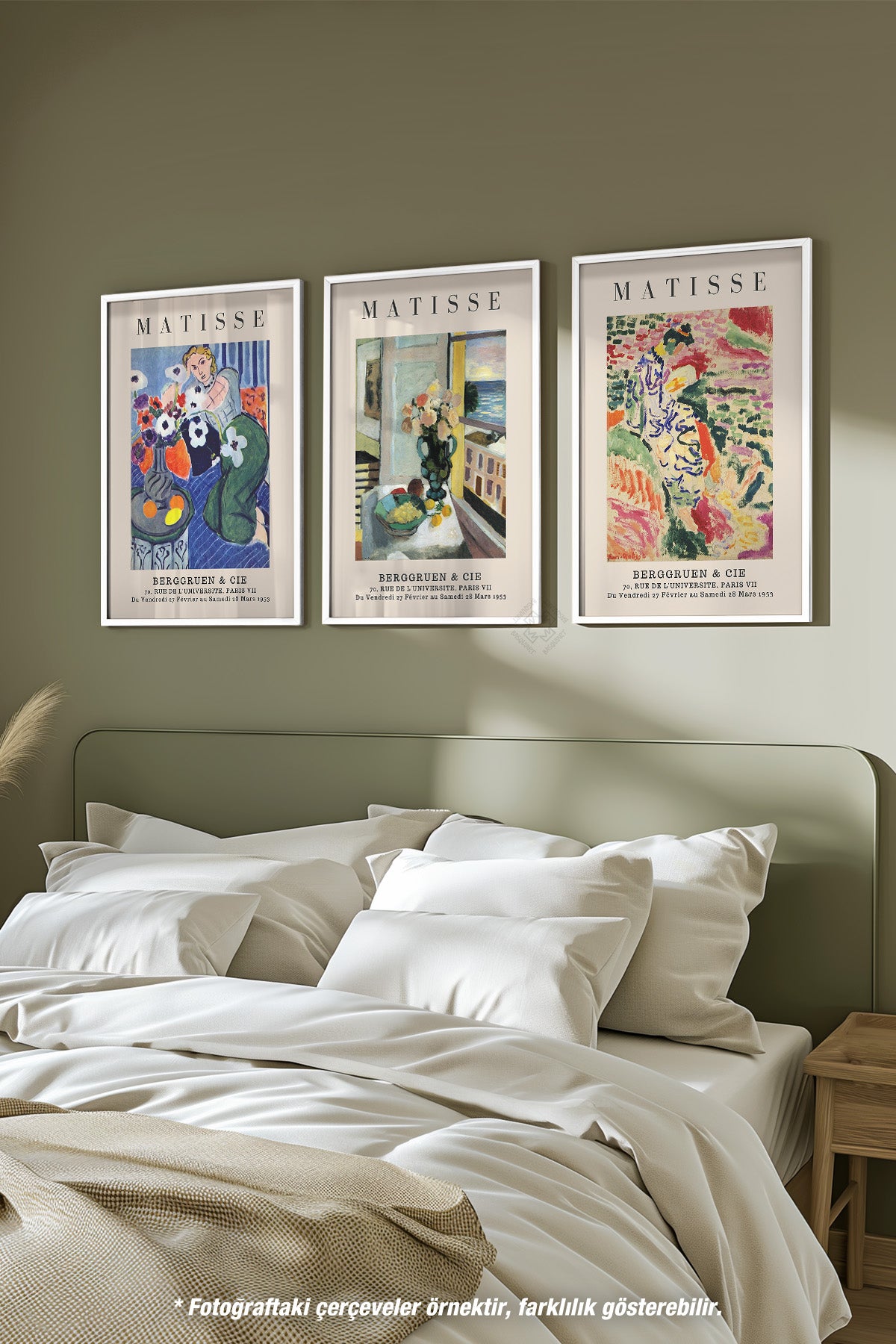 Matisse 3'lü Beyaz Çerçeveli Poster, Tablo Seti No:16