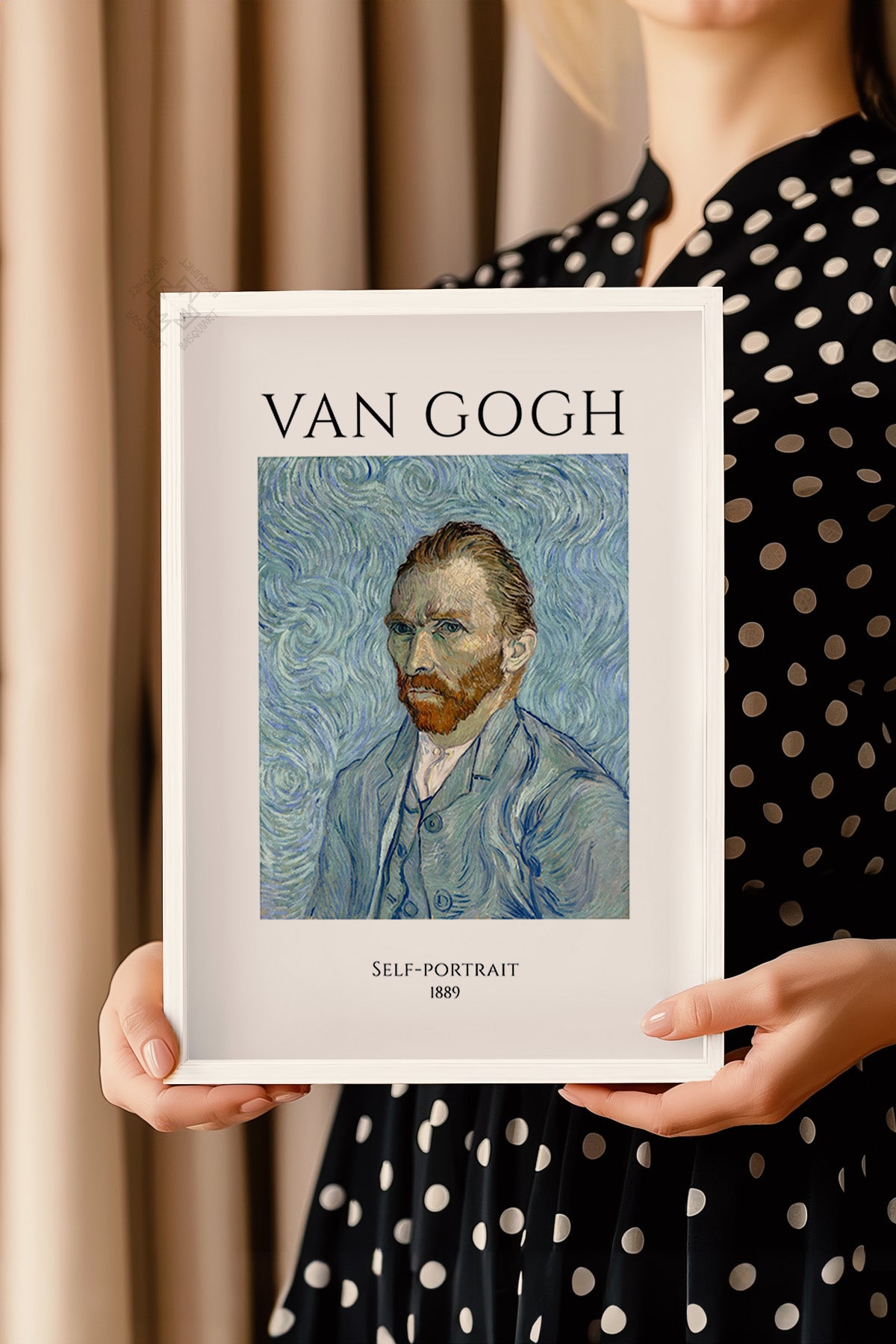 Vincent Van Gogh Serisi Beyaz Çerçeveli Poster, Tablo Duvar Dekoru No:11