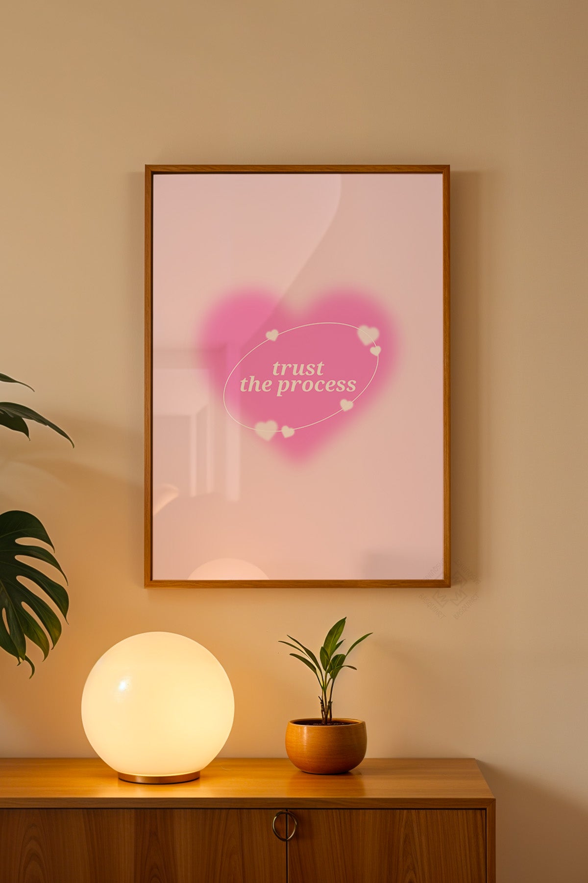 Aura Serisi Ahşap Çerçeveli Poster, Tablo No:174