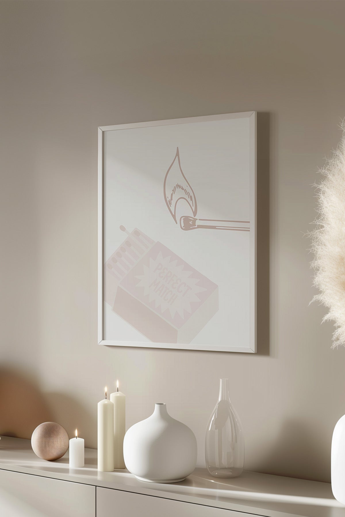 Lucky You Serisi Beyaz Çerçeveli Poster, Tablo Duvar Dekoru No:6