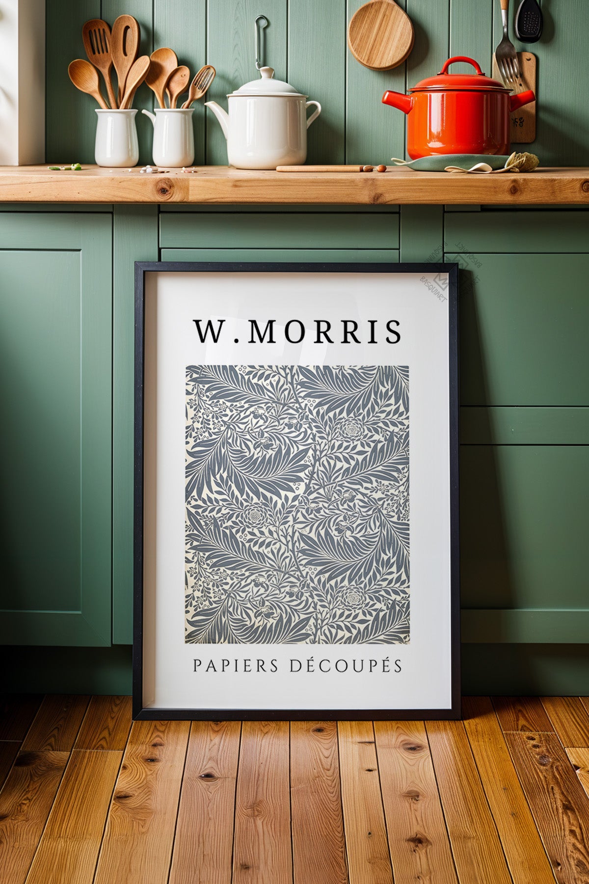 William Morris Serisi Siyah Çerçeveli Poster, Tablo Duvar Dekoru No:5