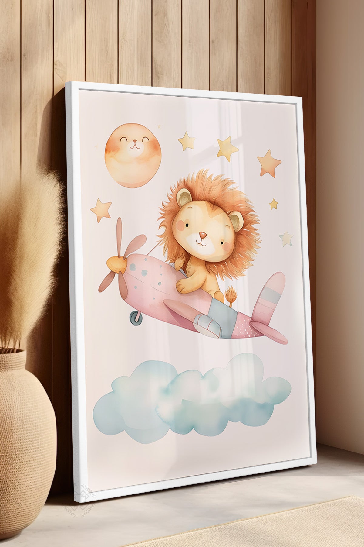 Çocuk Odası, Bebek Odası Beyaz Çerçeveli Poster, Tablo No:42