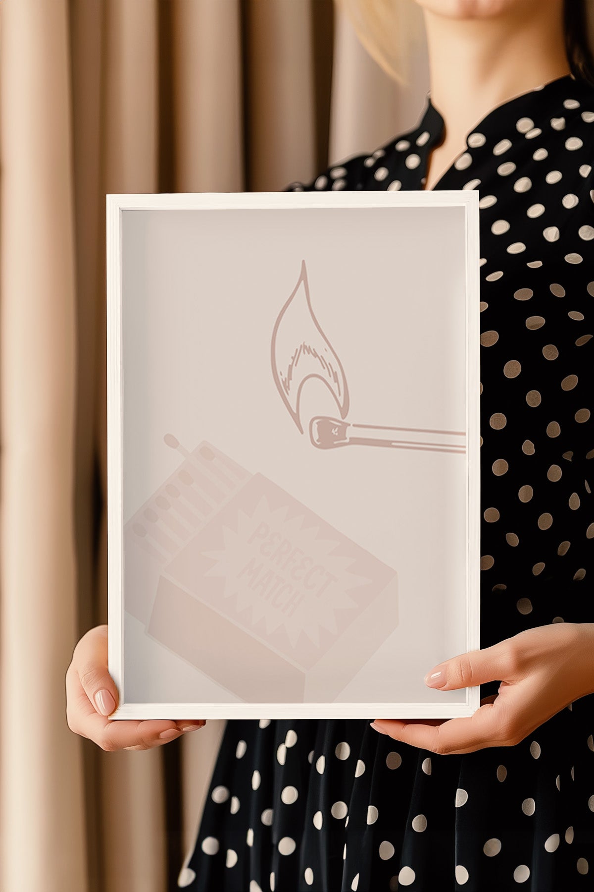 Lucky You Serisi Beyaz Çerçeveli Poster, Tablo Duvar Dekoru No:6