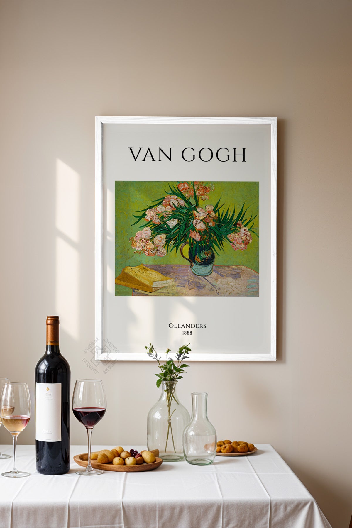 Vincent Van Gogh Serisi Beyaz Çerçeveli Poster, Tablo Duvar Dekoru No:9