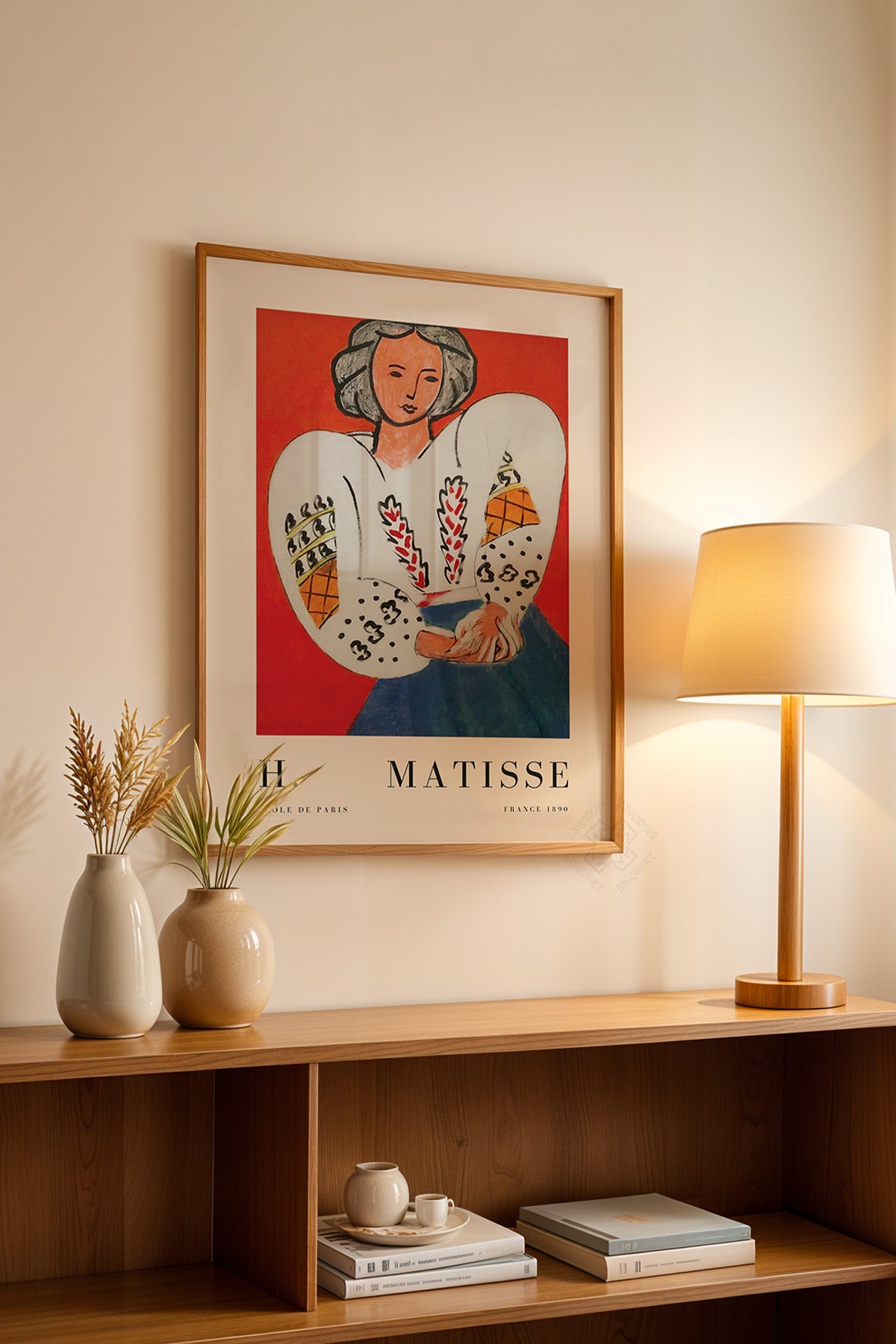 Henri Matisse Serisi Ahşap Çerçeveli Poster, Tablo Duvar Dekoru No:15