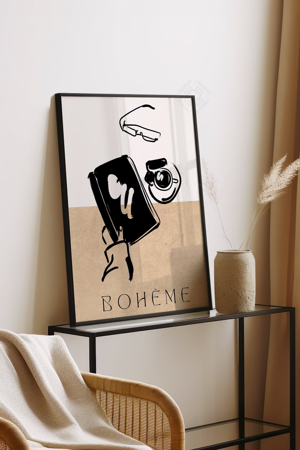 Bohemian Serisi Siyah Çerçeveli Poster, Tablo No:68