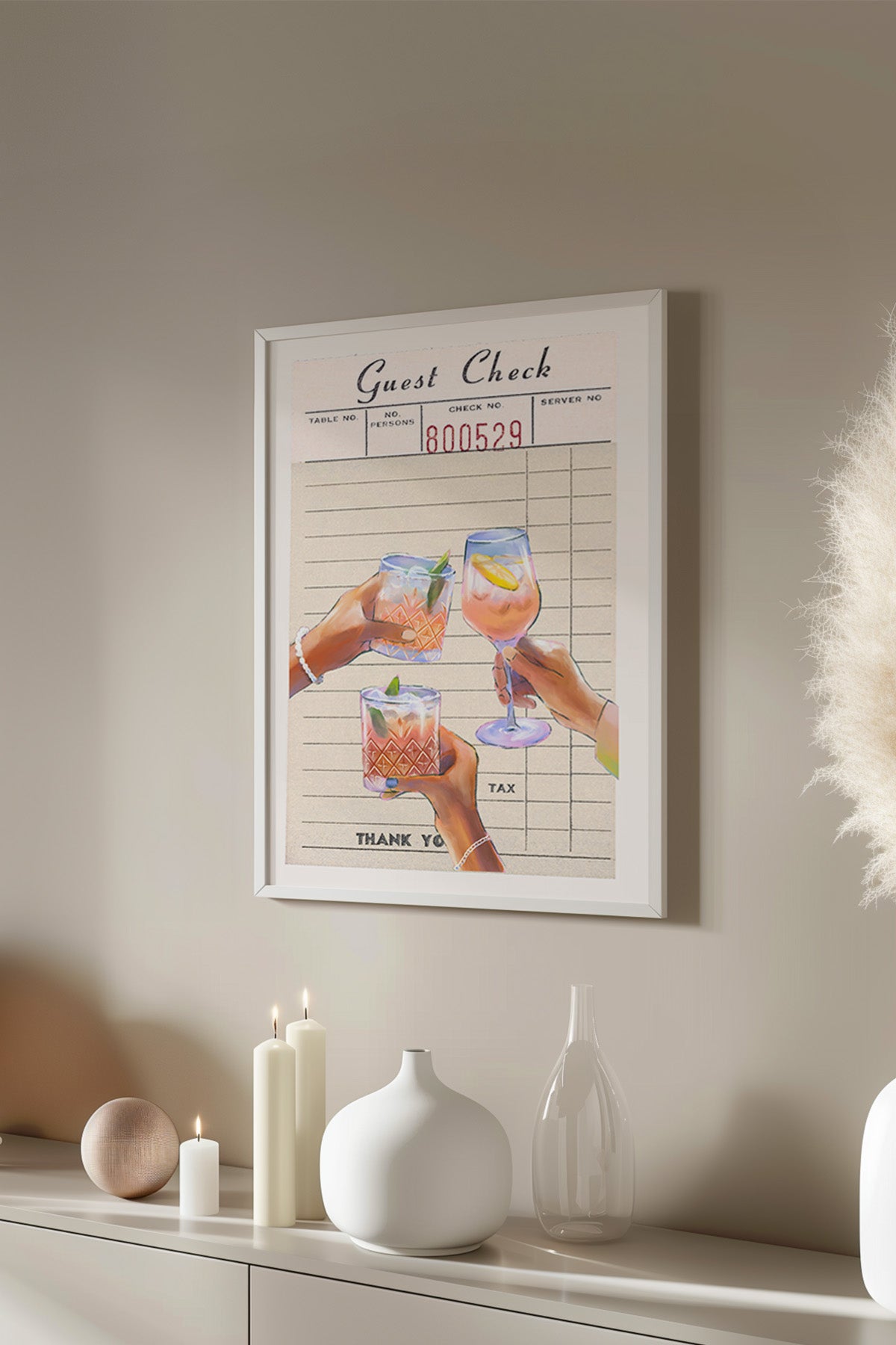 Lucky You Serisi Beyaz Çerçeveli Poster, Tablo Duvar Dekoru No:13