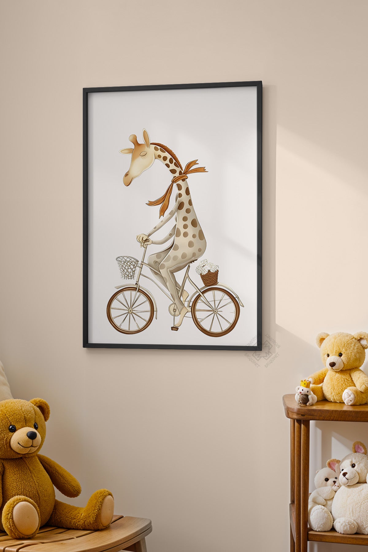 Çocuk Odası, Bebek Odası Siyah Çerçeveli Poster, Tablo No:83