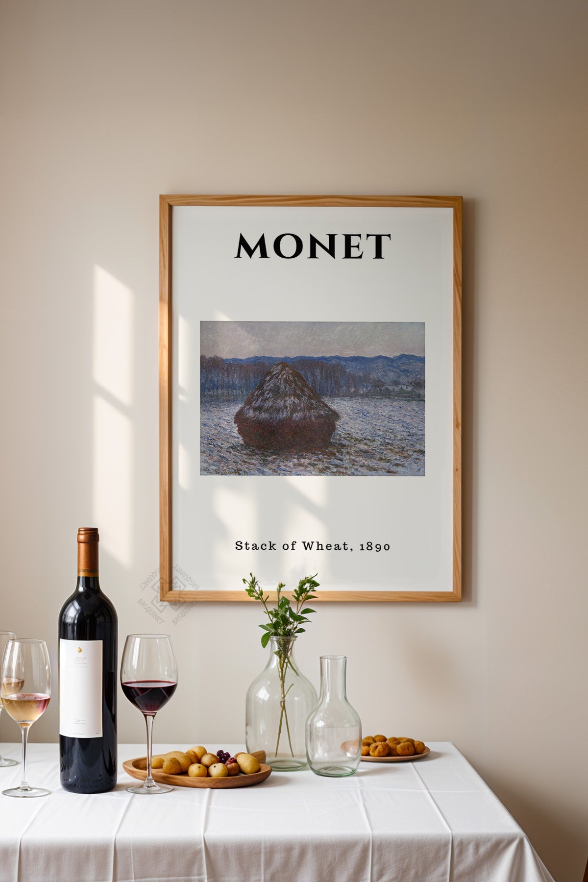 Claude Monet Serisi Ahşap Çerçeveli Poster, Tablo Duvar Dekoru No:22