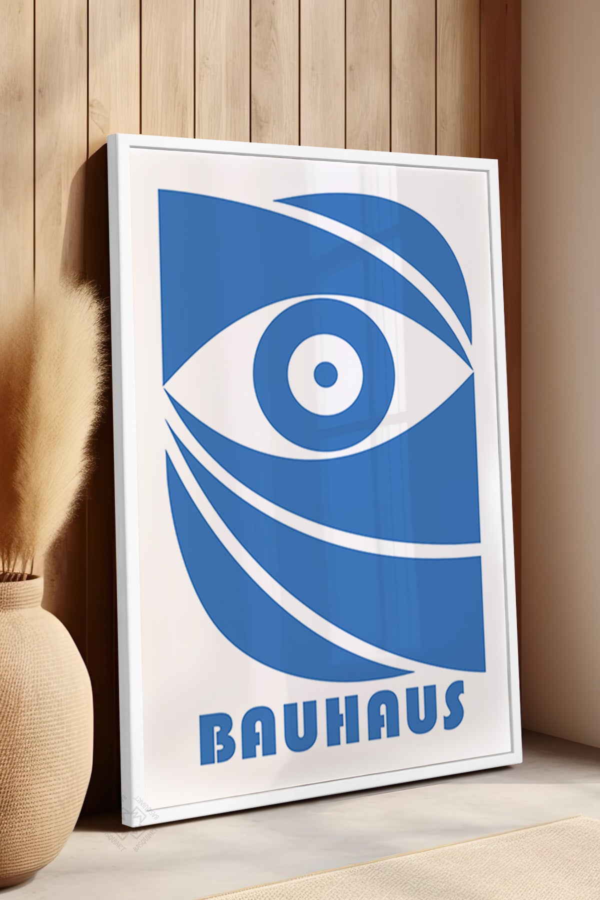 Bauhaus Serisi Beyaz Çerçeveli Poster, Tablo No:63