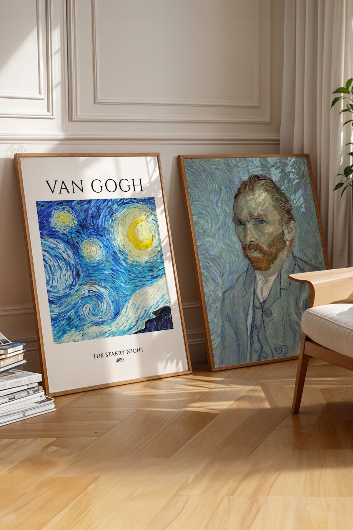 Van Gogh 2'li Ahşap Çerçeveli Poster, Tablo Seti No:37