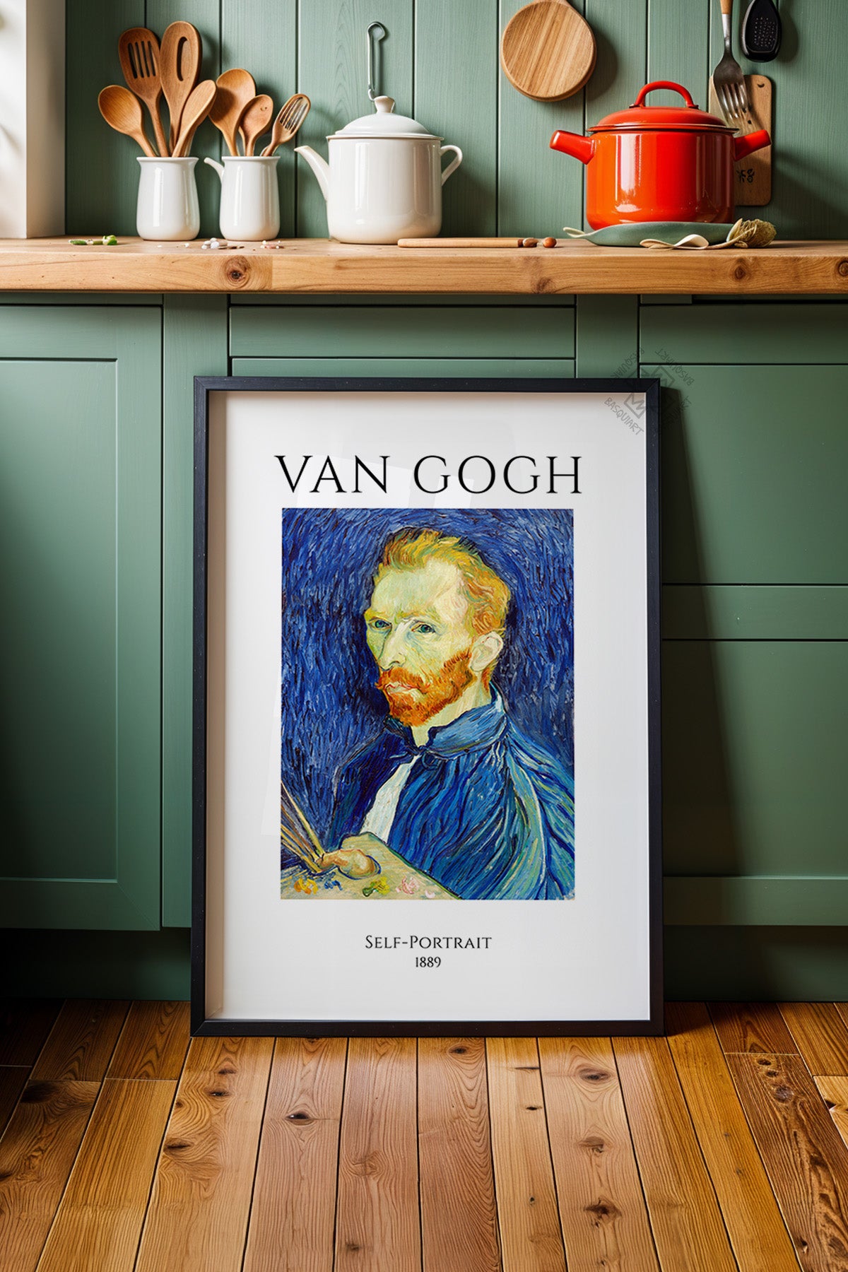 Vincent Van Gogh Serisi Siyah Çerçeveli Poster, Tablo Duvar Dekoru No:27