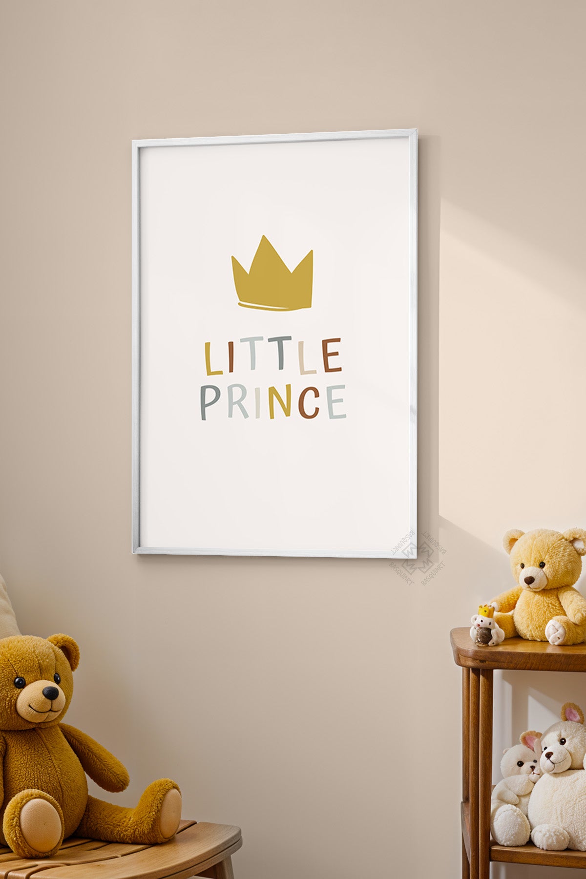 Çocuk Odası, Bebek Odası Beyaz Çerçeveli Poster, Tablo No:30