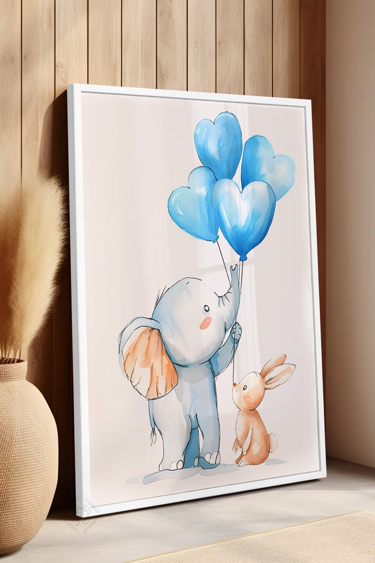 Çocuk Odası, Bebek Odası Beyaz Çerçeveli Poster, Tablo No:74