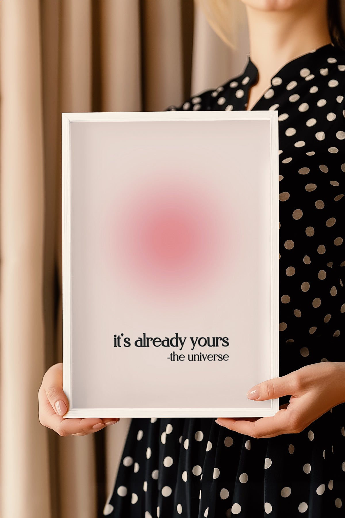 Aura Serisi Beyaz Çerçeveli Poster, Tablo No:93