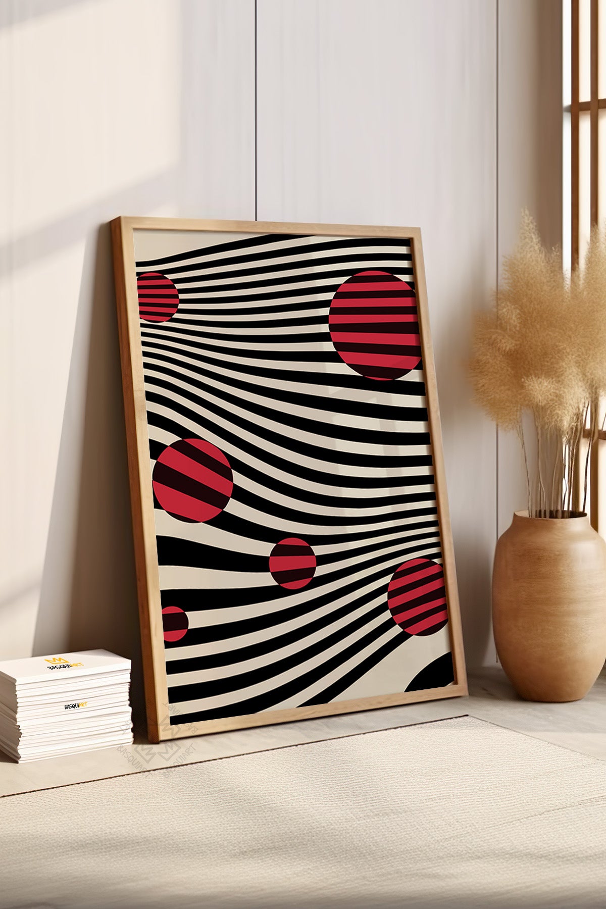 Bauhaus Serisi Ahşap Çerçeveli Poster, Tablo No:32