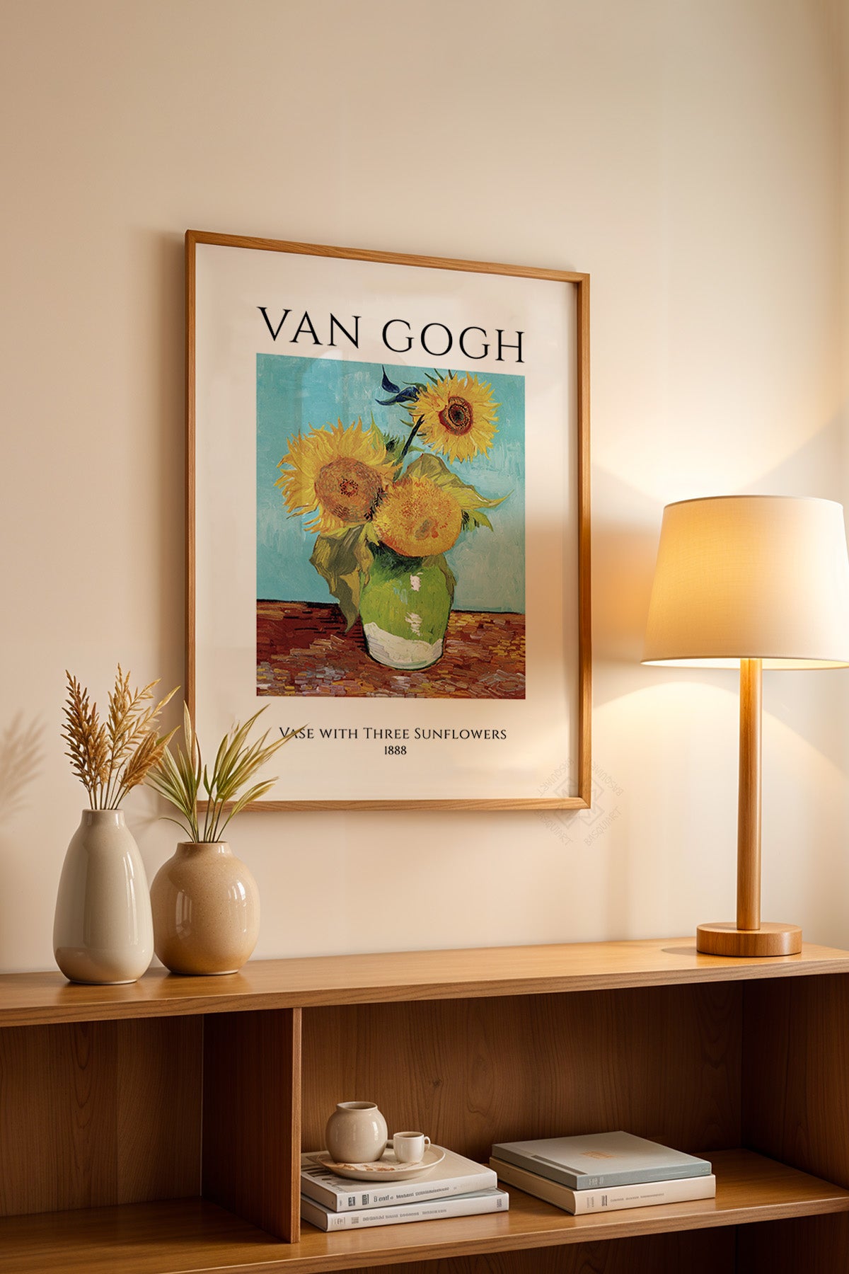 Vincent Van Gogh Serisi Ahşap Çerçeveli Poster, Tablo Duvar Dekoru No:21