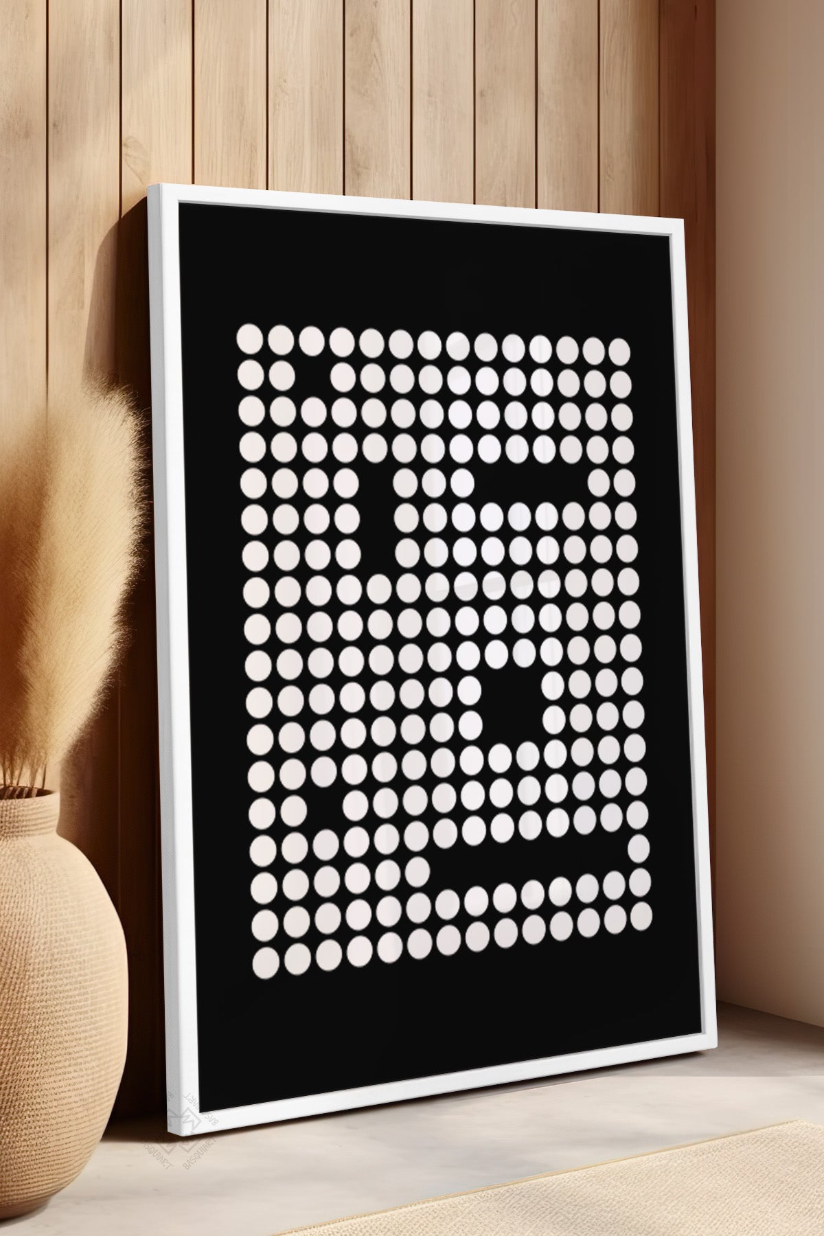 Bauhaus Serisi Beyaz Çerçeveli Poster, Tablo No:40