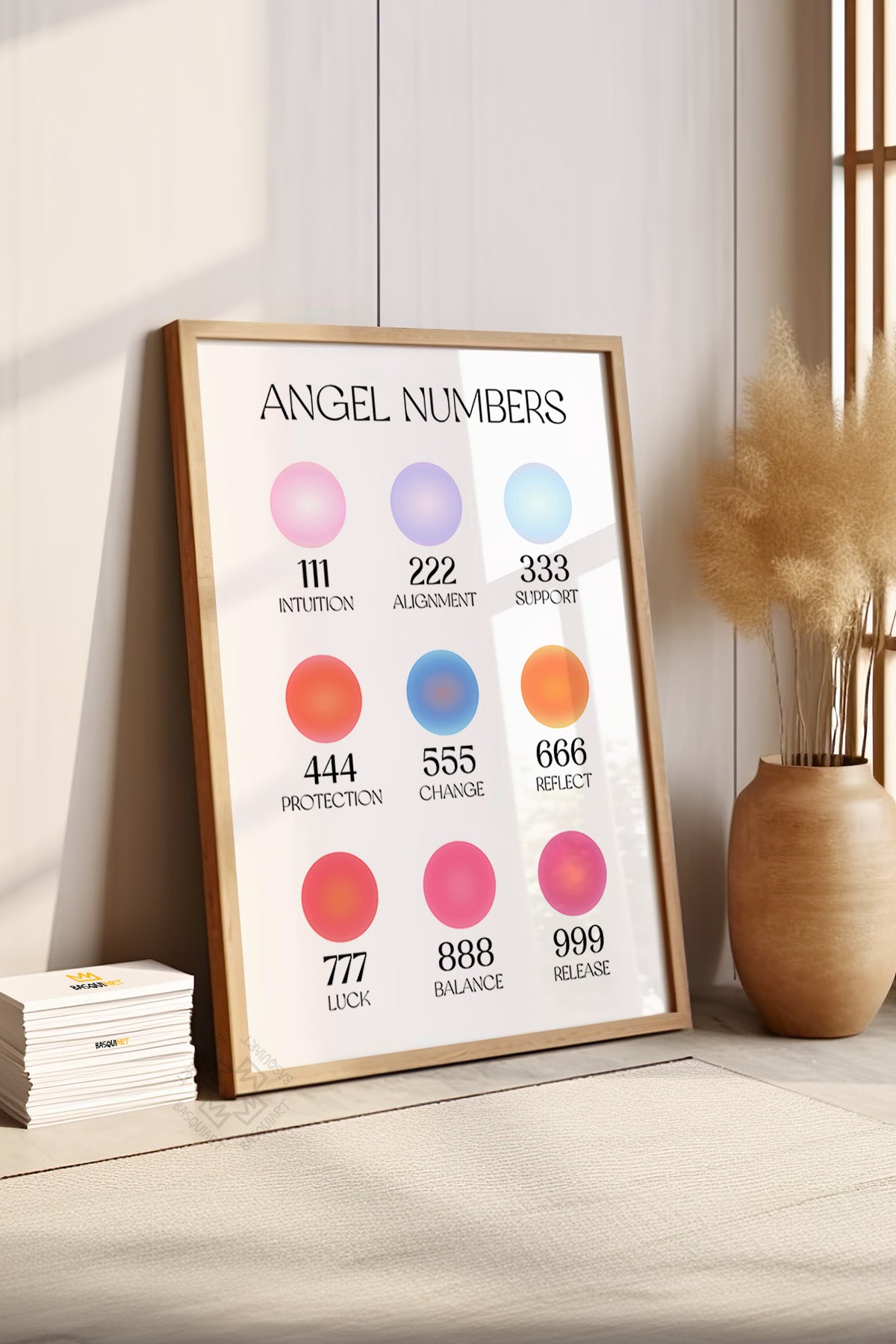Aura Serisi Ahşap Çerçeveli Poster, Tablo No:4