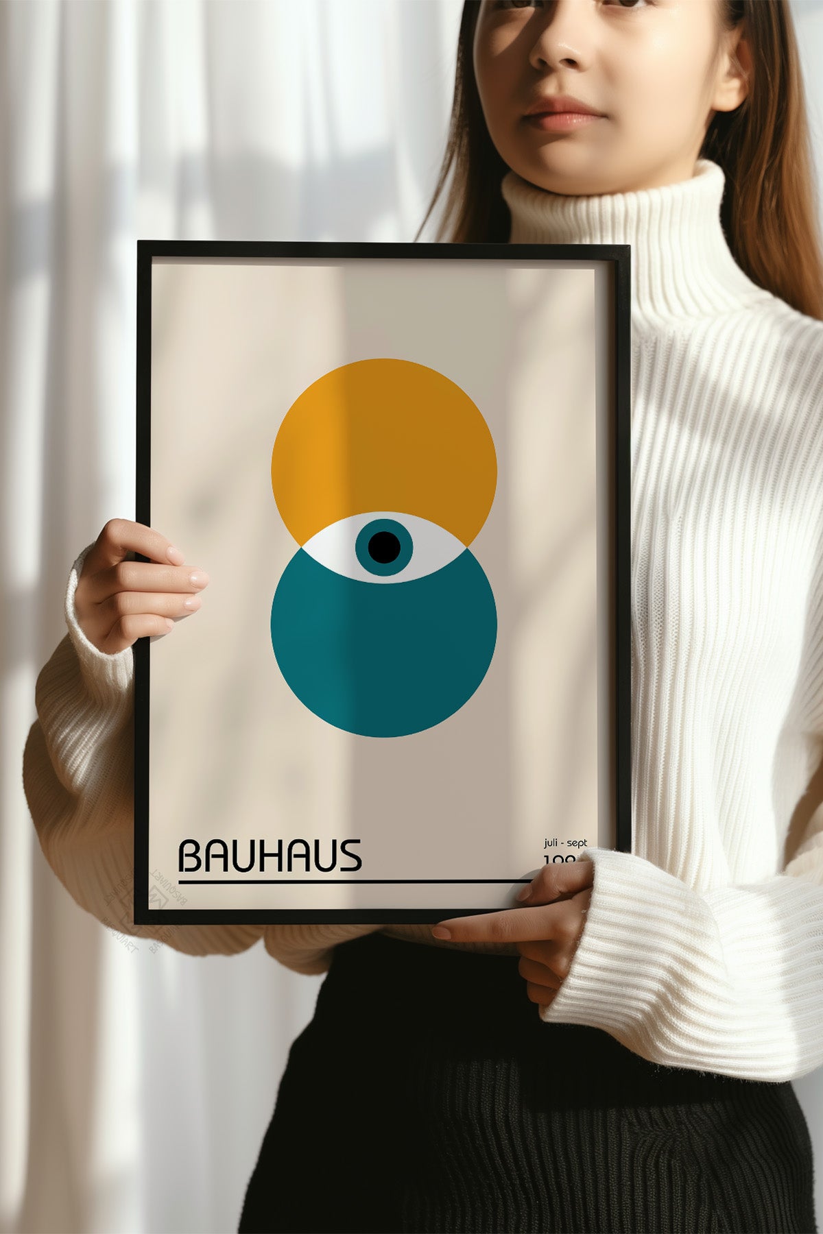 Bauhaus Serisi Siyah Çerçeveli Poster, Tablo No:21