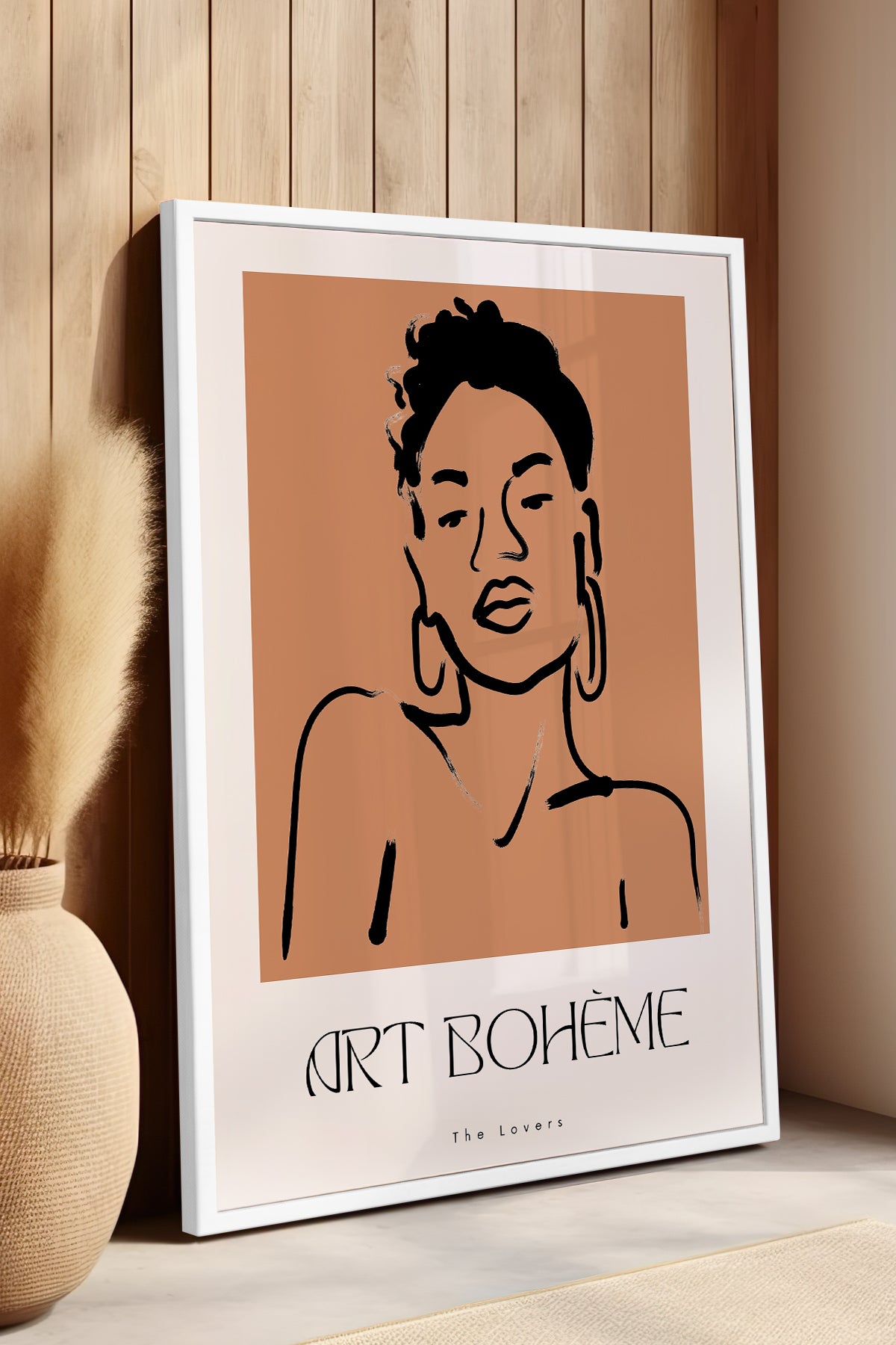 Bohemian Serisi Beyaz Çerçeveli Poster, Tablo No:106