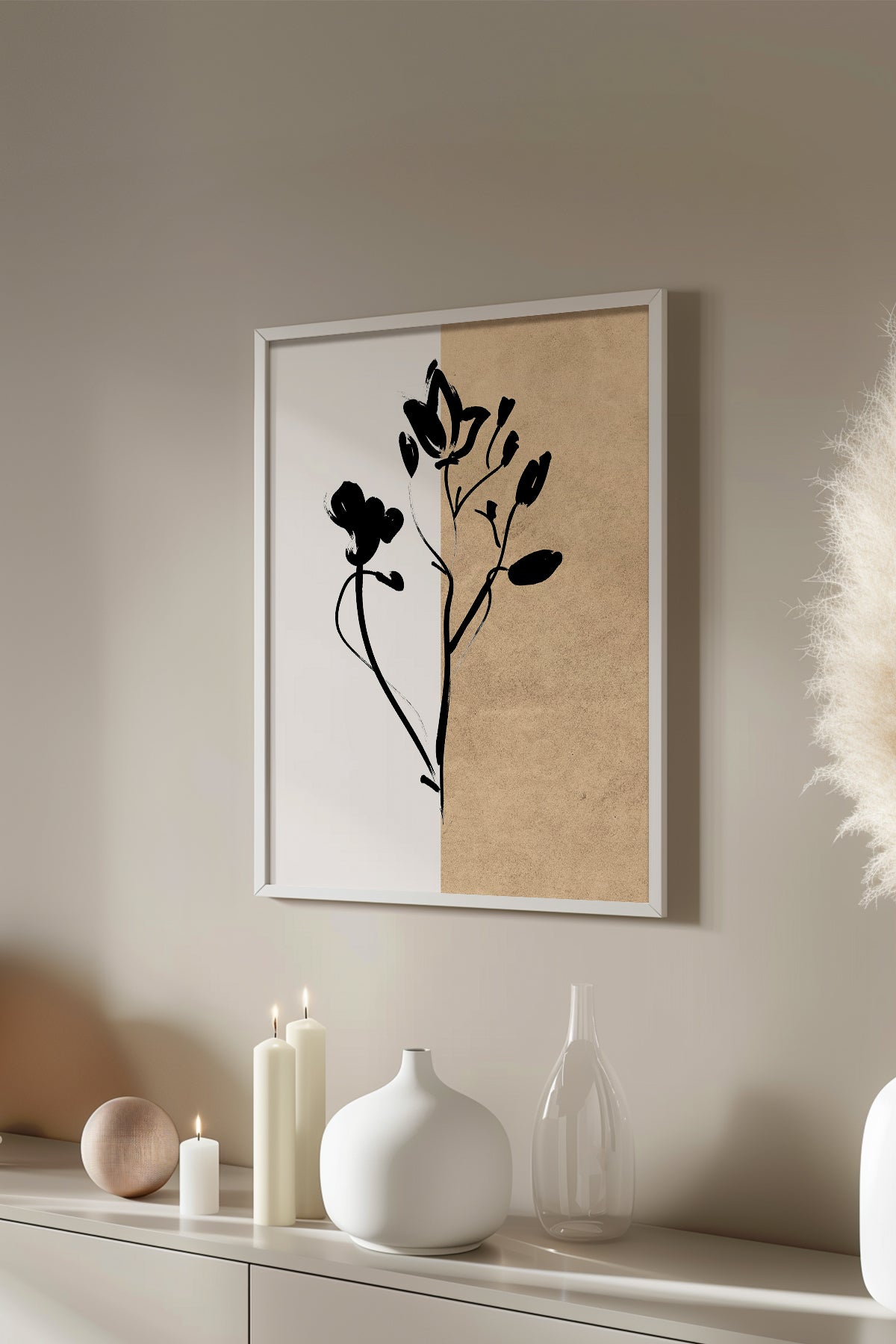 Bohemian Serisi Beyaz Çerçeveli Poster, Tablo No:132