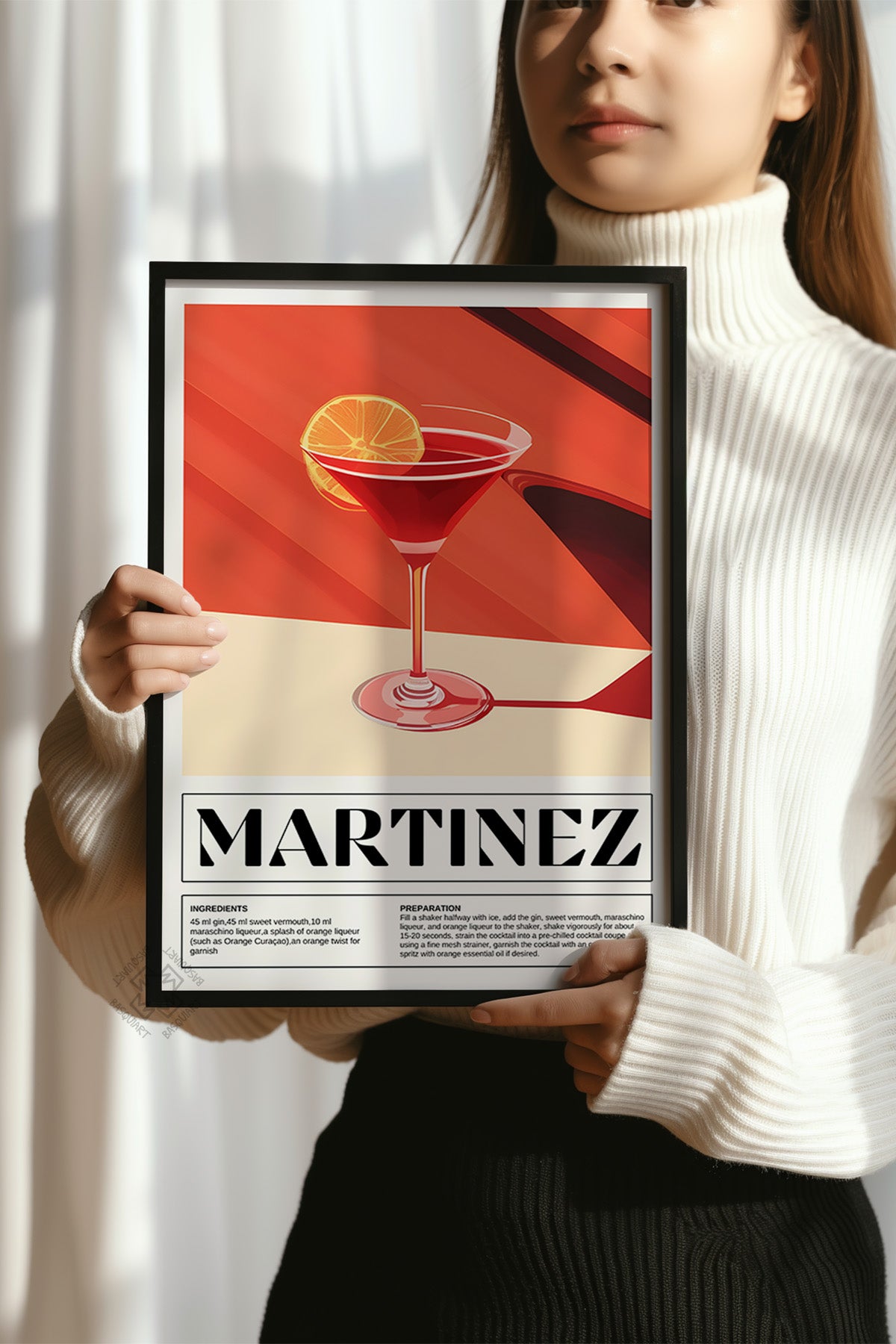 Kokteyl Serisi Siyah Çerçeveli Poster, Tablo, Cafe, Restoran, Mutfak Duvar Dekoru No:1