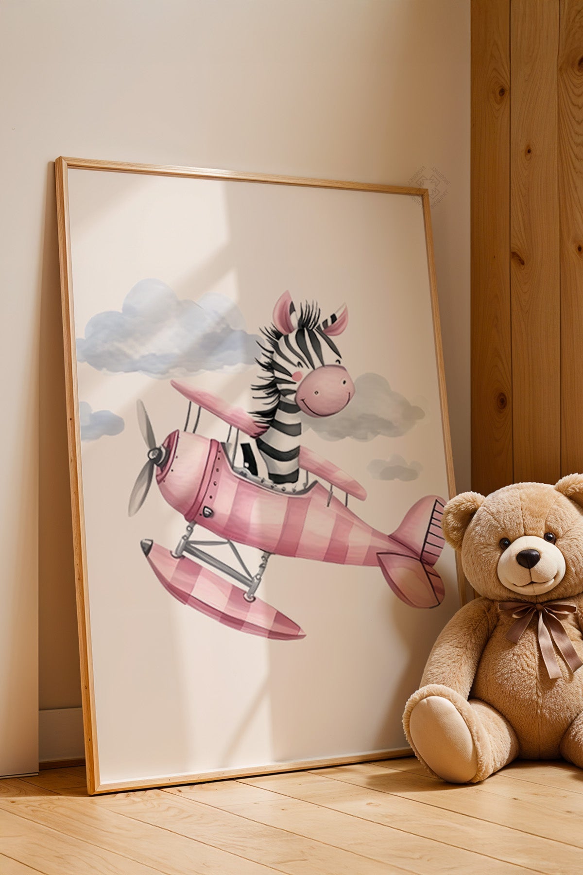 Çocuk Odası, Bebek Odası Ahşap Çerçeveli Poster, Tablo No:41