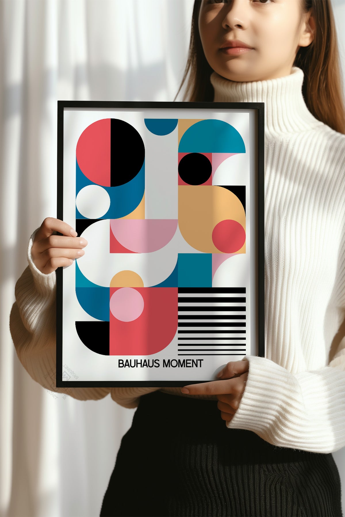 Bauhaus Serisi Siyah Çerçeveli Poster, Tablo No:119
