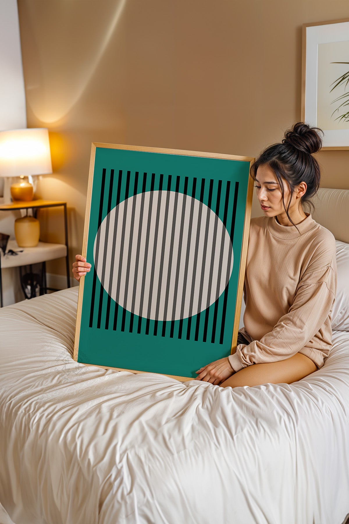 Bauhaus Serisi Ahşap Çerçeveli Poster, Tablo No:79