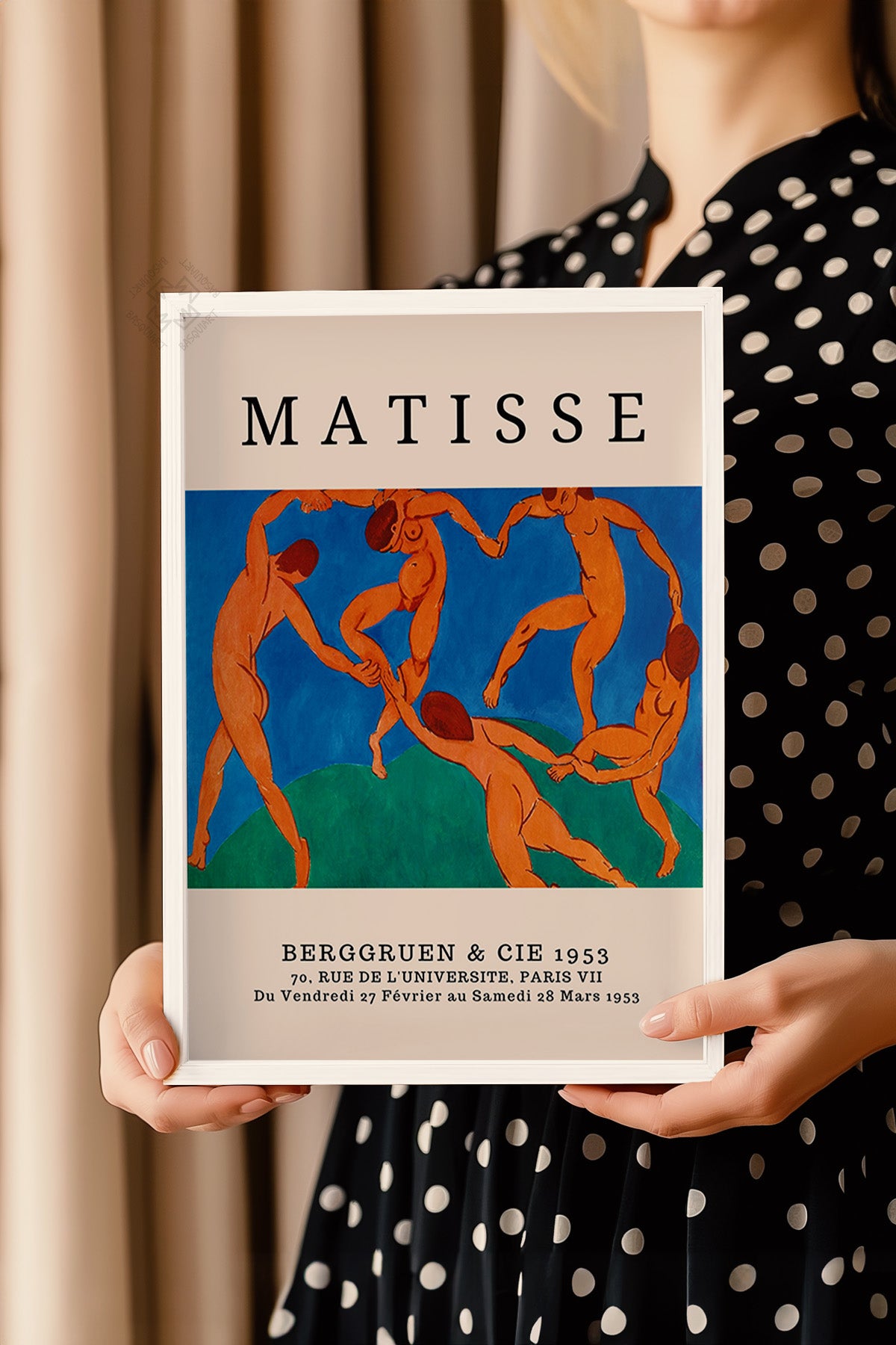 Henri Matisse Serisi Beyaz Çerçeveli Poster, Tablo Duvar Dekoru No:8