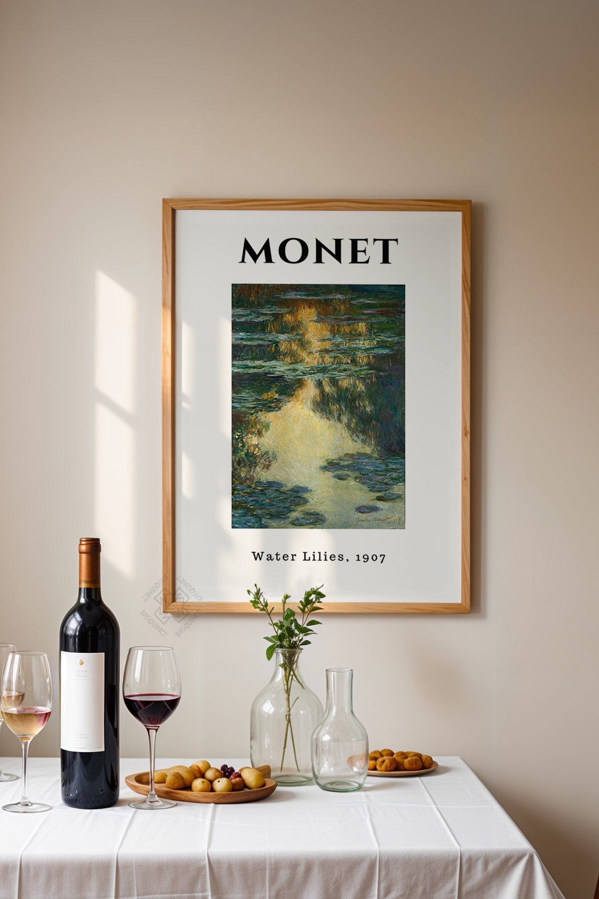 Claude Monet Serisi Ahşap Çerçeveli Poster, Tablo Duvar Dekoru No:11