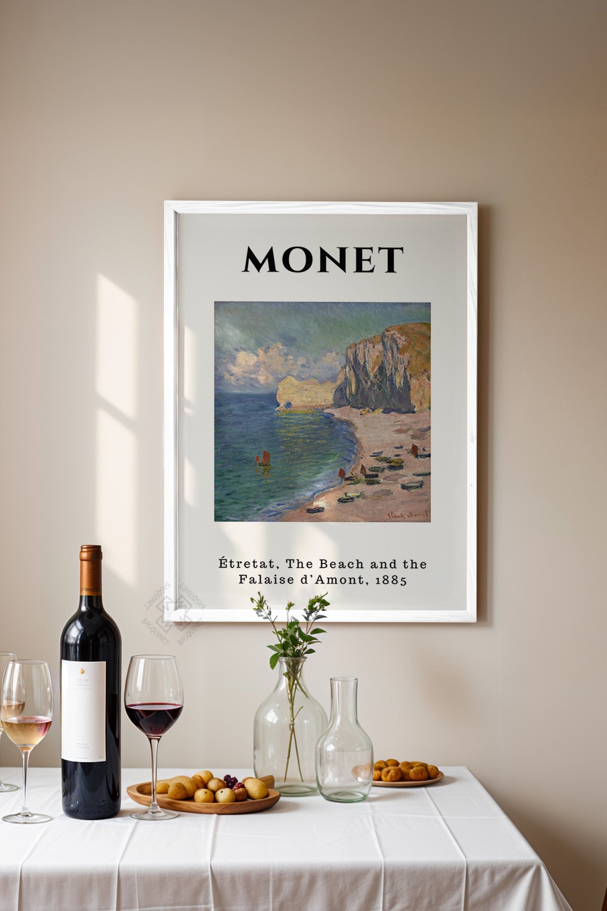 Claude Monet Serisi Beyaz Çerçeveli Poster, Tablo Duvar Dekoru No:4