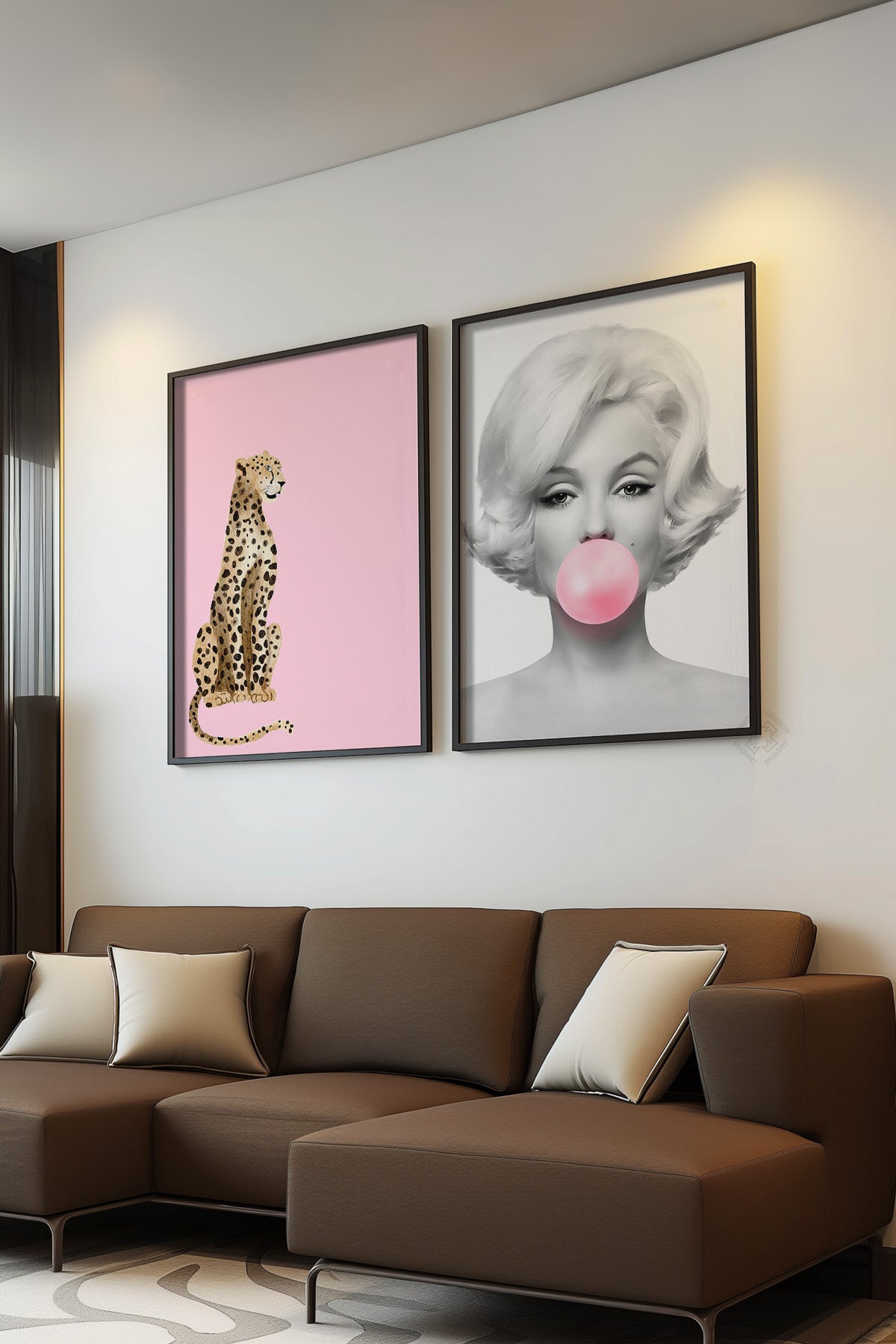 Marilyn Monroe 2'li Siyah Çerçeveli Poster, Tablo Seti No:6