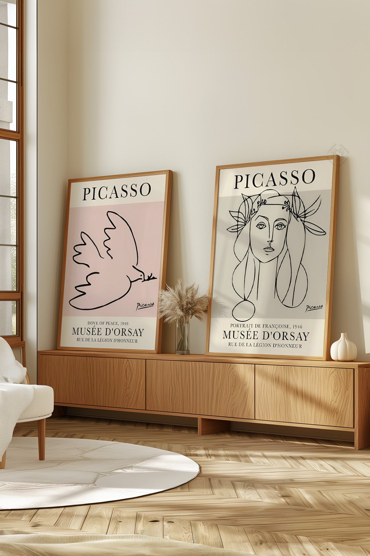 Picasso 2'li Ahşap Çerçeveli Poster, Tablo Seti No:23