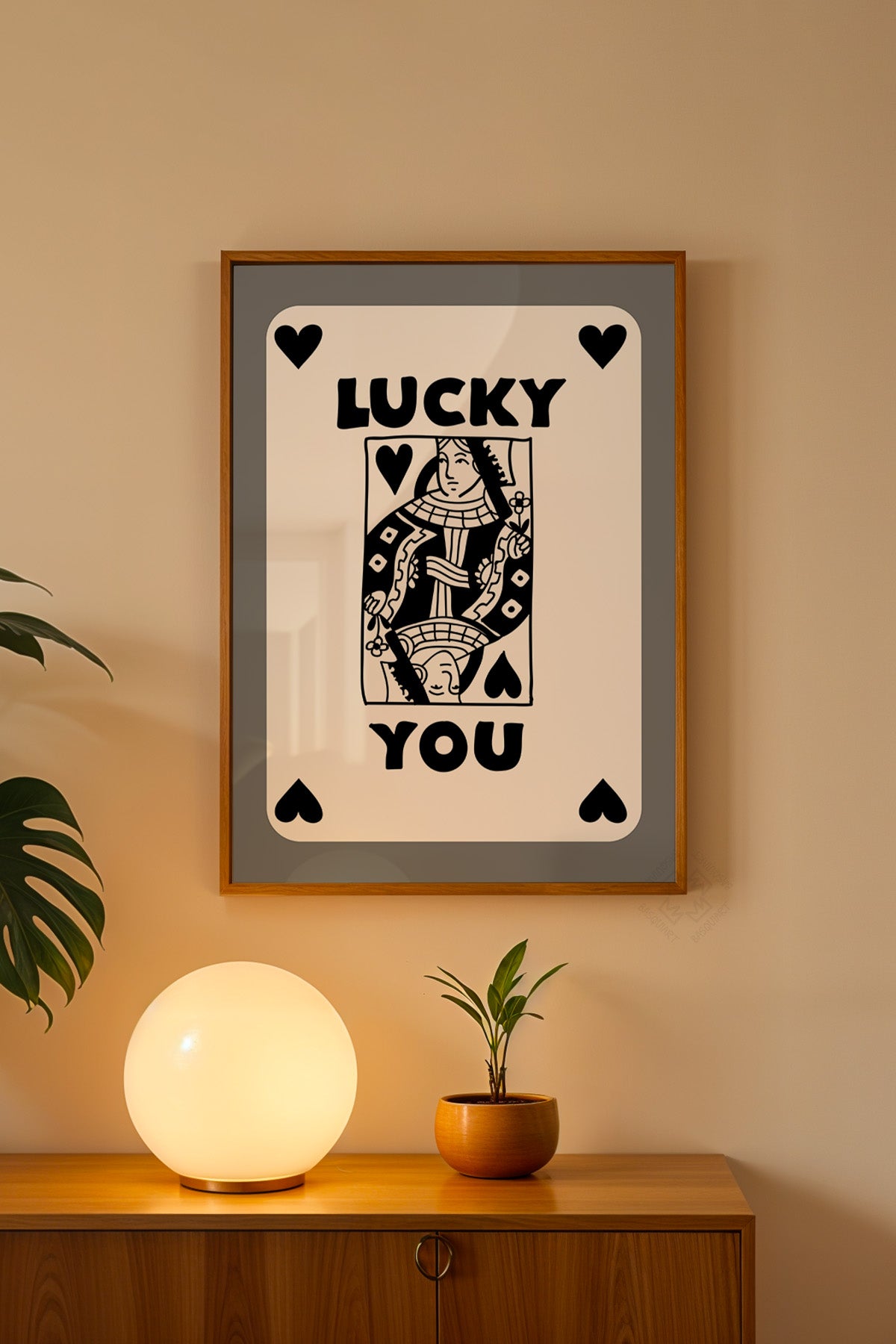 Lucky You Serisi Ahşap Çerçeveli Poster, Tablo Duvar Dekoru No:104