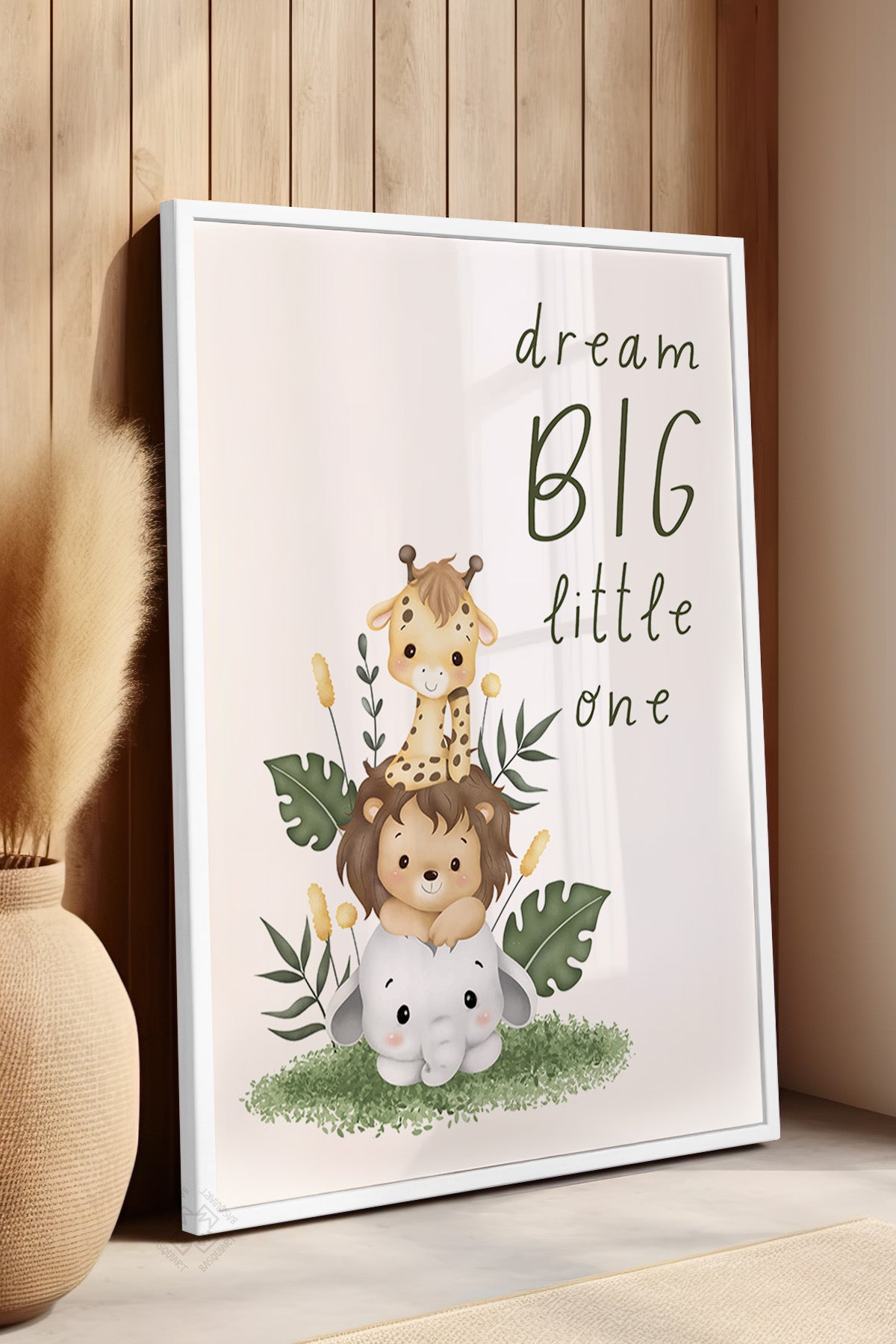Çocuk Odası, Bebek Odası Beyaz Çerçeveli Poster, Tablo No:93