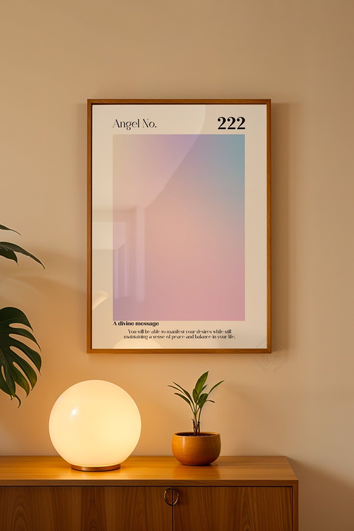 Aura Serisi Ahşap Çerçeveli Poster, Tablo No:68