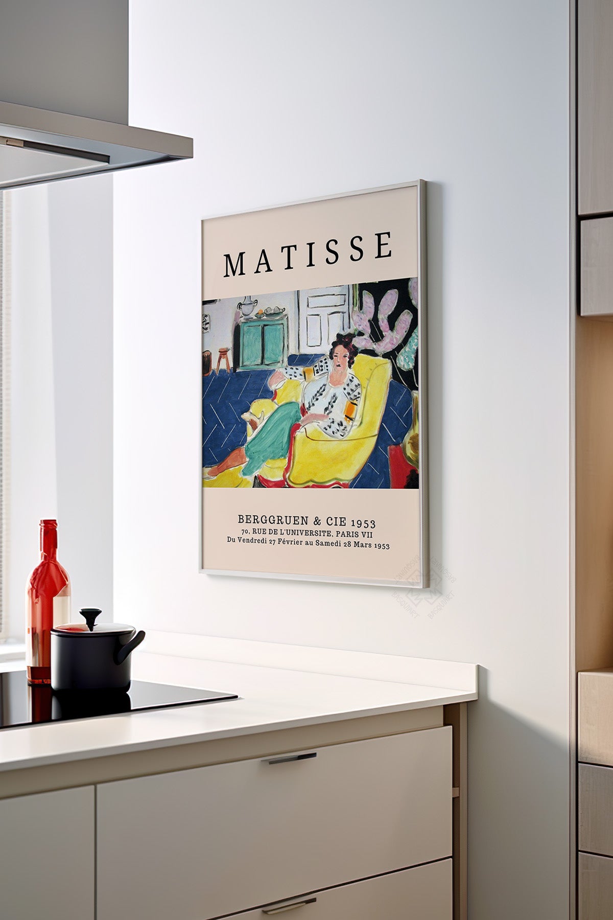 Henri Matisse Serisi Beyaz Çerçeveli Poster, Tablo Duvar Dekoru No:7