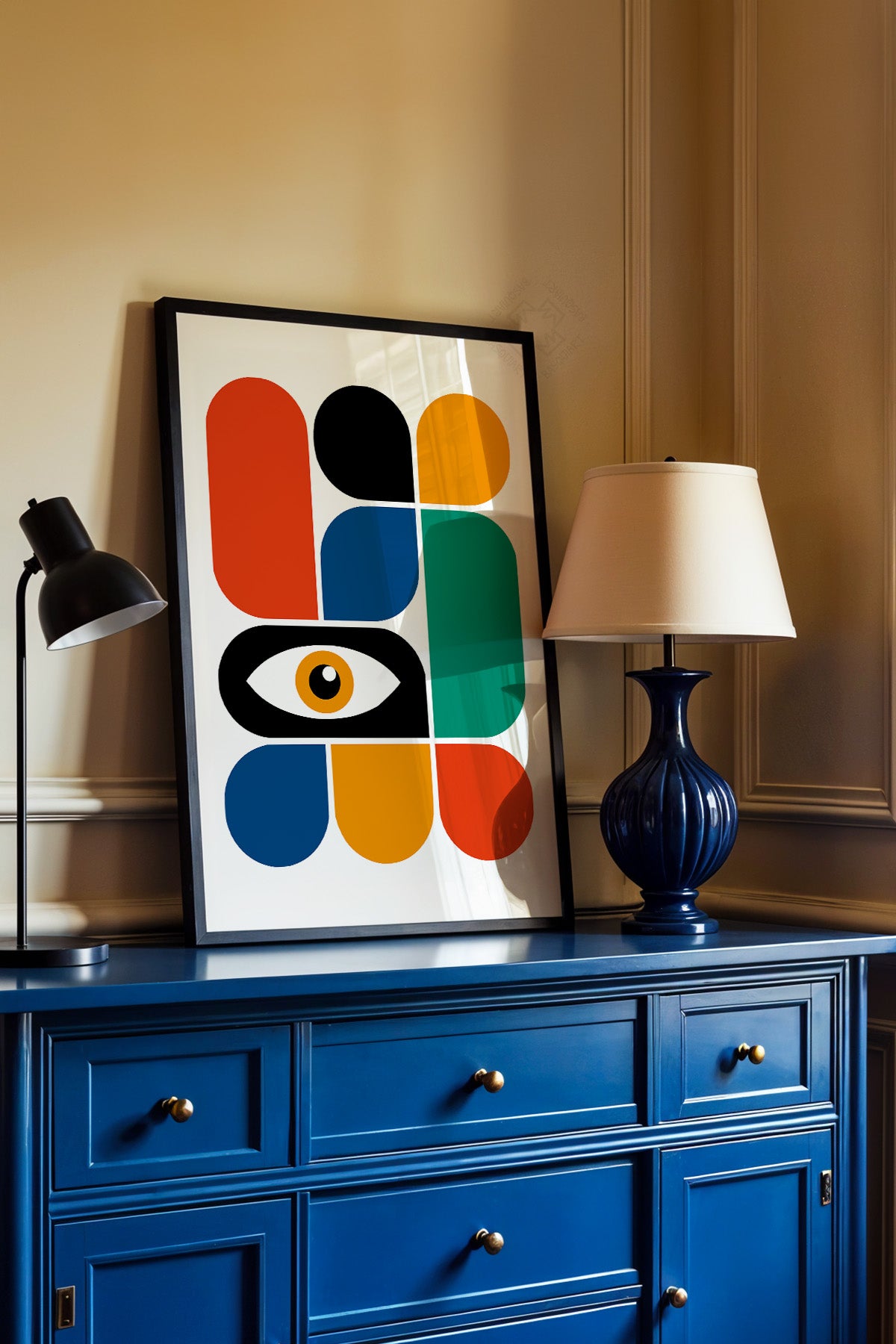 Bauhaus Serisi Siyah Çerçeveli Poster, Tablo No:3