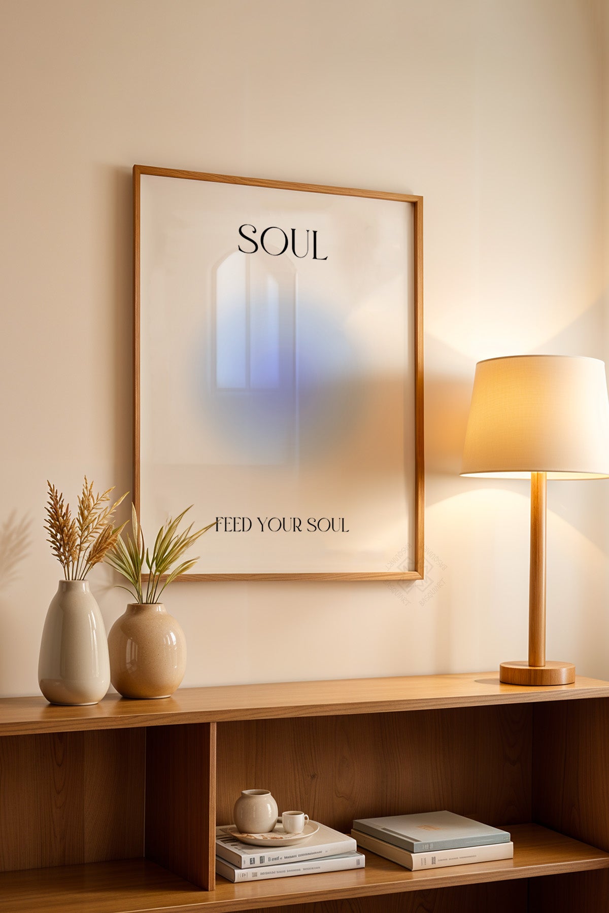 Aura Serisi Ahşap Çerçeveli Poster, Tablo No:156
