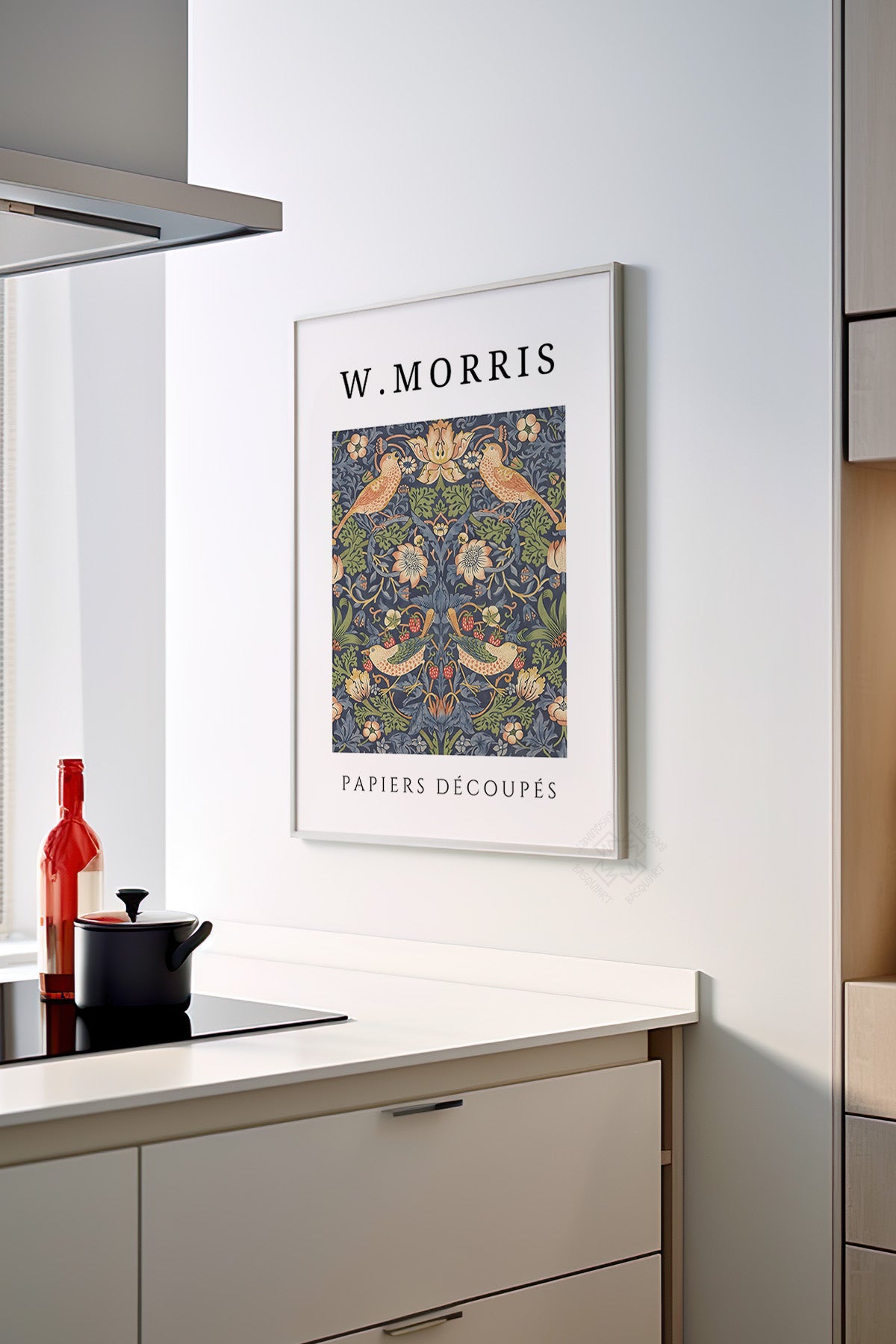 William Morris Serisi Beyaz Çerçeveli Poster, Tablo Duvar Dekoru No:2
