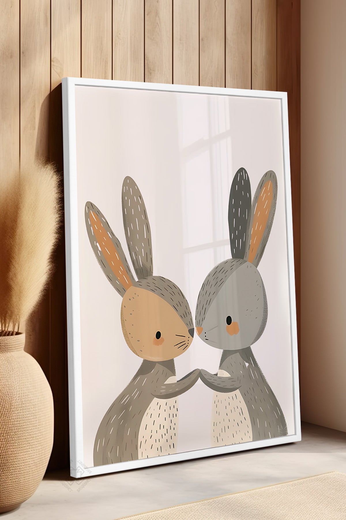 Çocuk Odası, Bebek Odası Beyaz Çerçeveli Poster, Tablo No:80