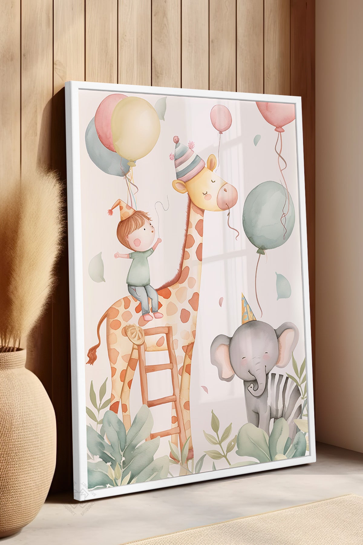 Çocuk Odası, Bebek Odası Beyaz Çerçeveli Poster, Tablo No:77