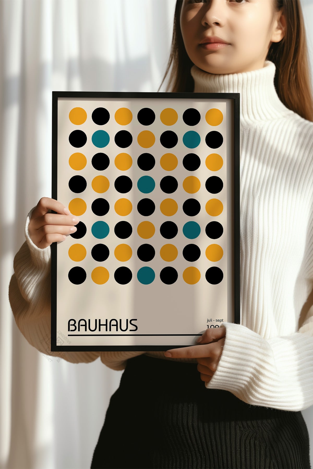 Bauhaus Serisi Siyah Çerçeveli Poster, Tablo No:31
