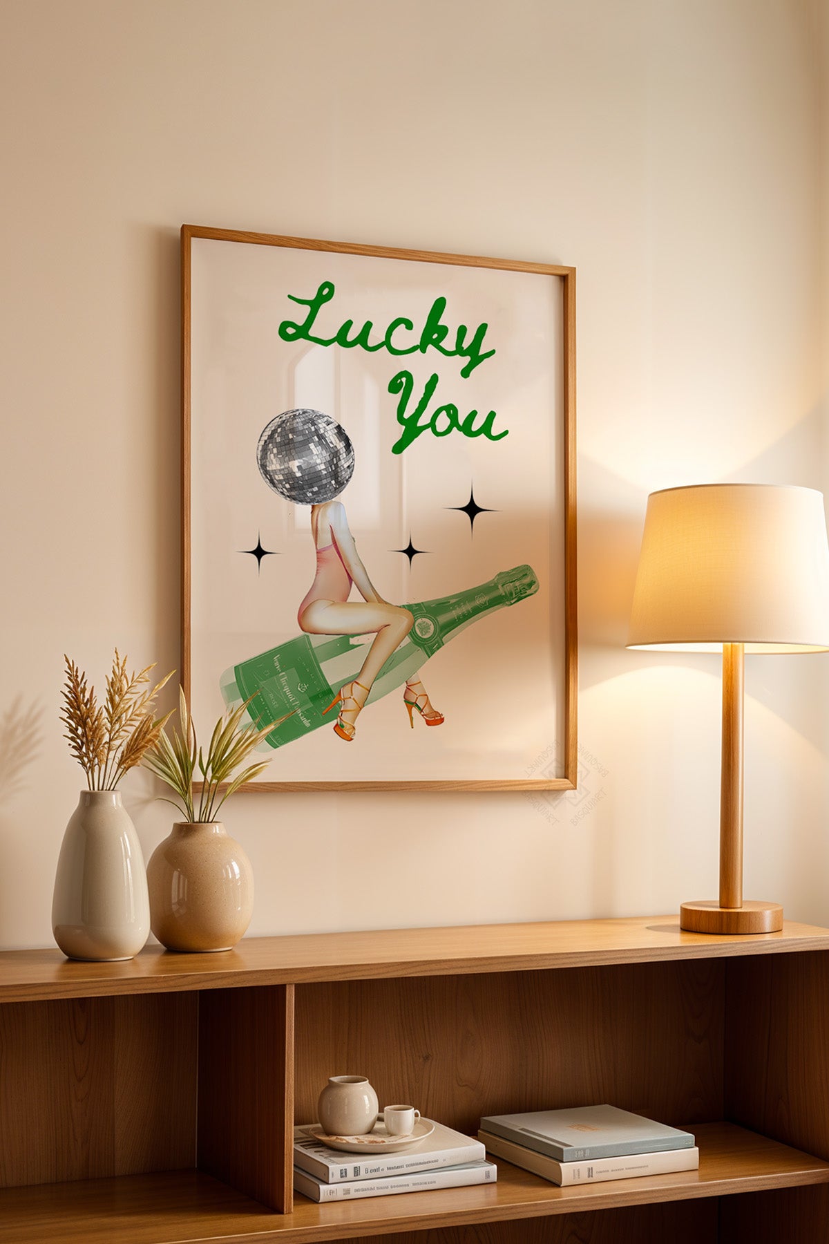 Lucky You Serisi Ahşap Çerçeveli Poster, Tablo Duvar Dekoru No:134